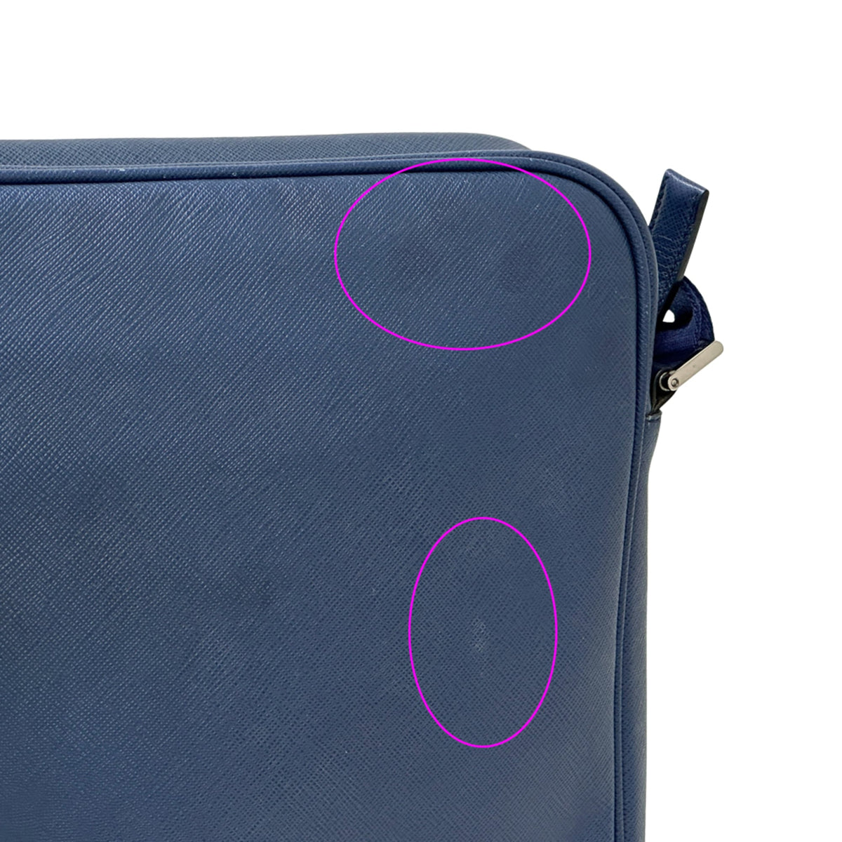 Prada Blue Saffiano Handbag Shoulder Bag (Pre-Owned)