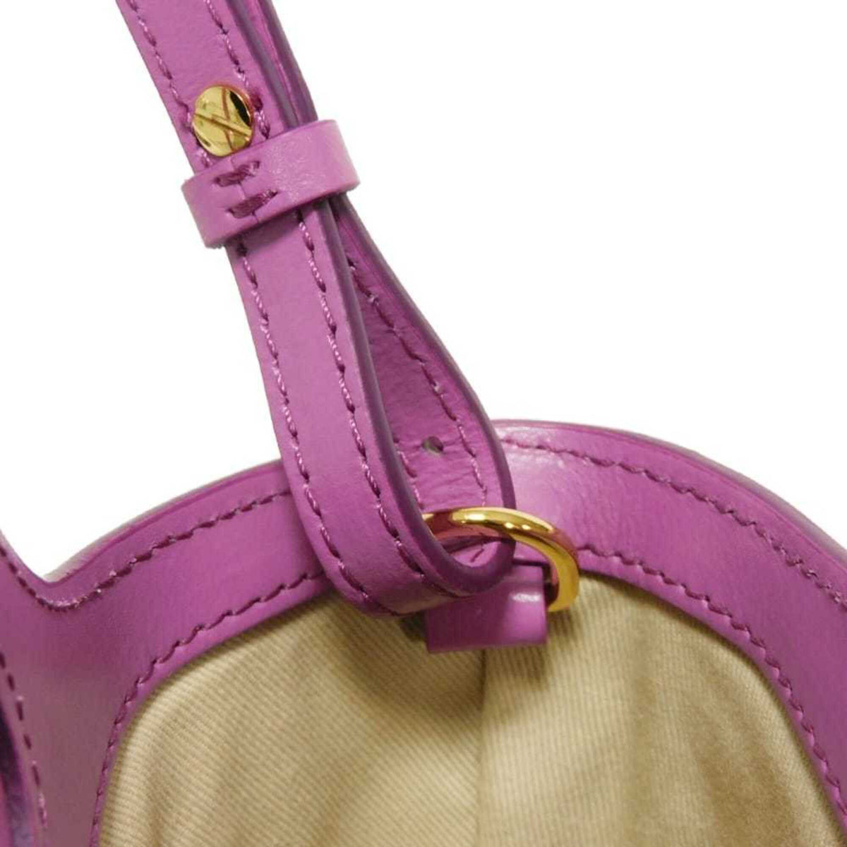 Marni Purple Cotton Leather Handbag Shoulder Bag (Pre-Owned)