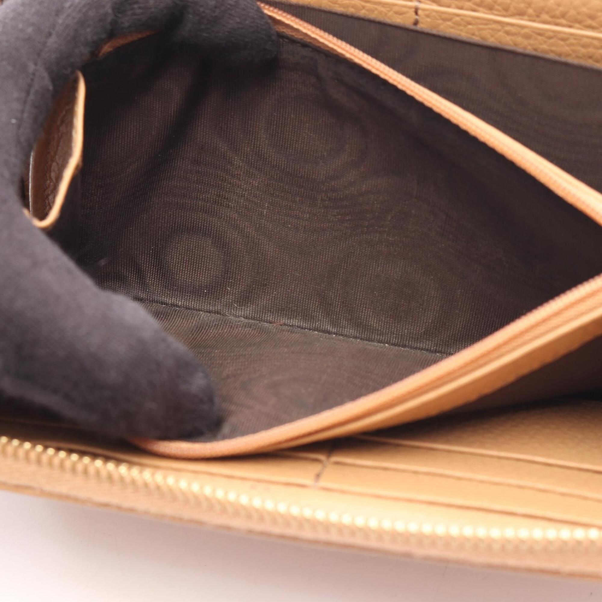 Gucci Brown Leather Long Wallet (Bi-Fold) (Pre-Owned)