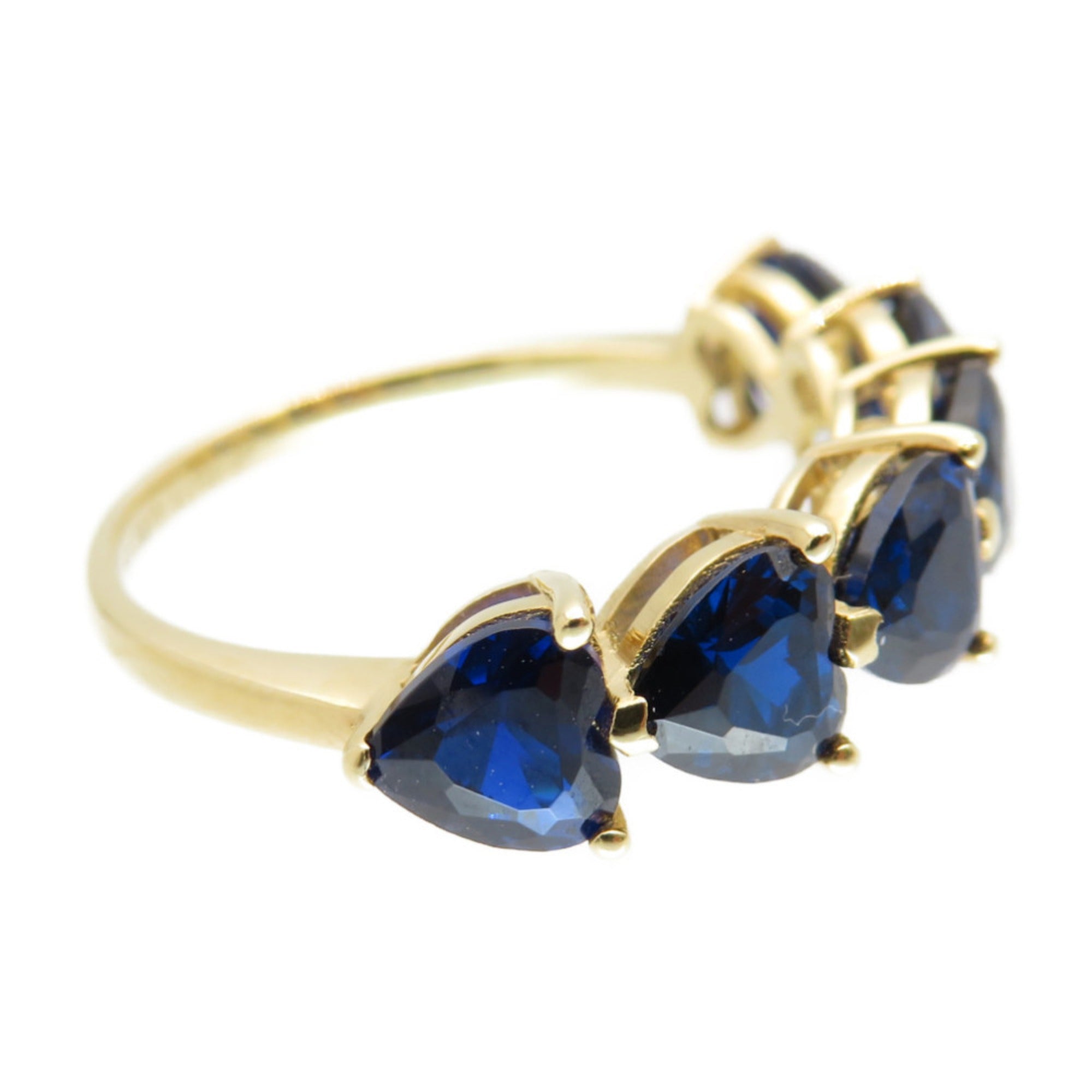 Tiffany Heart Gold Blue Yellow Gold (18K) Band Ring (Pre-Owned)