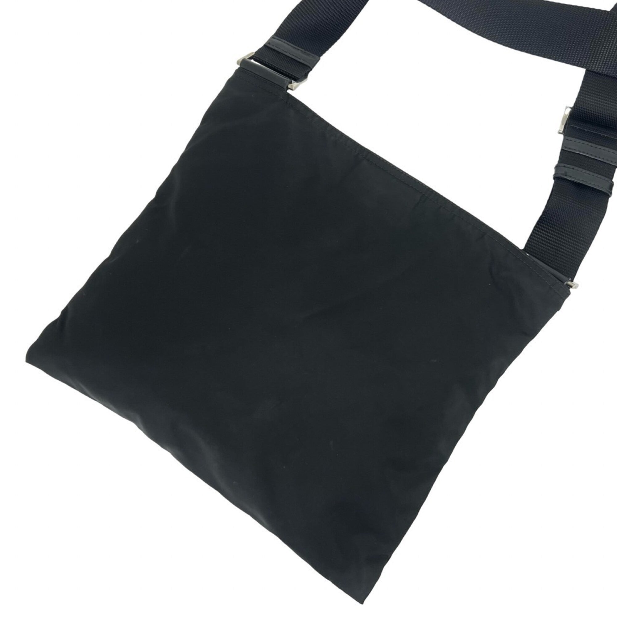 Prada Black Nylon Handbag Pochette Shoulder Bag (Pre-Owned)