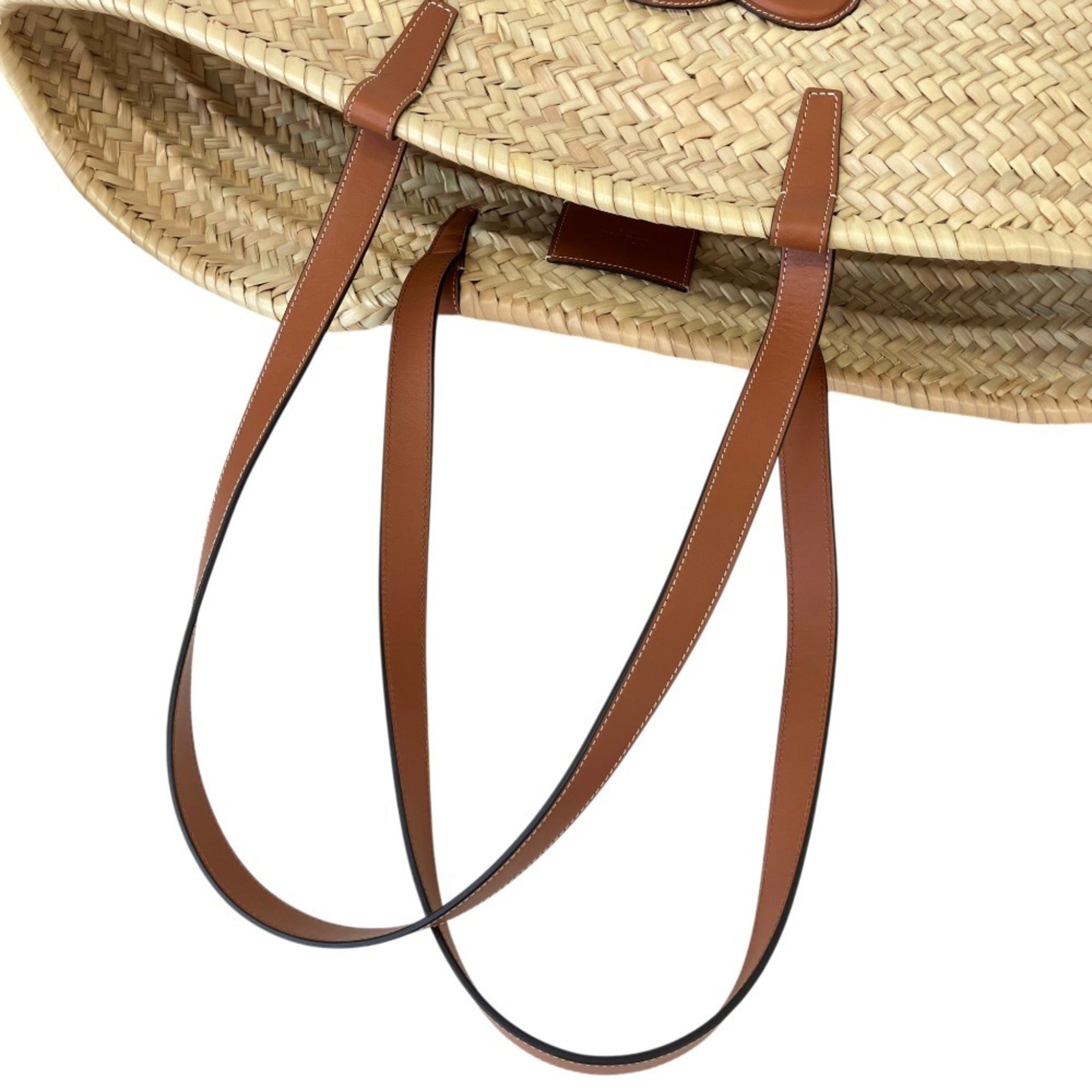 Celine Raffia Leather Basket (Pre-Owned)