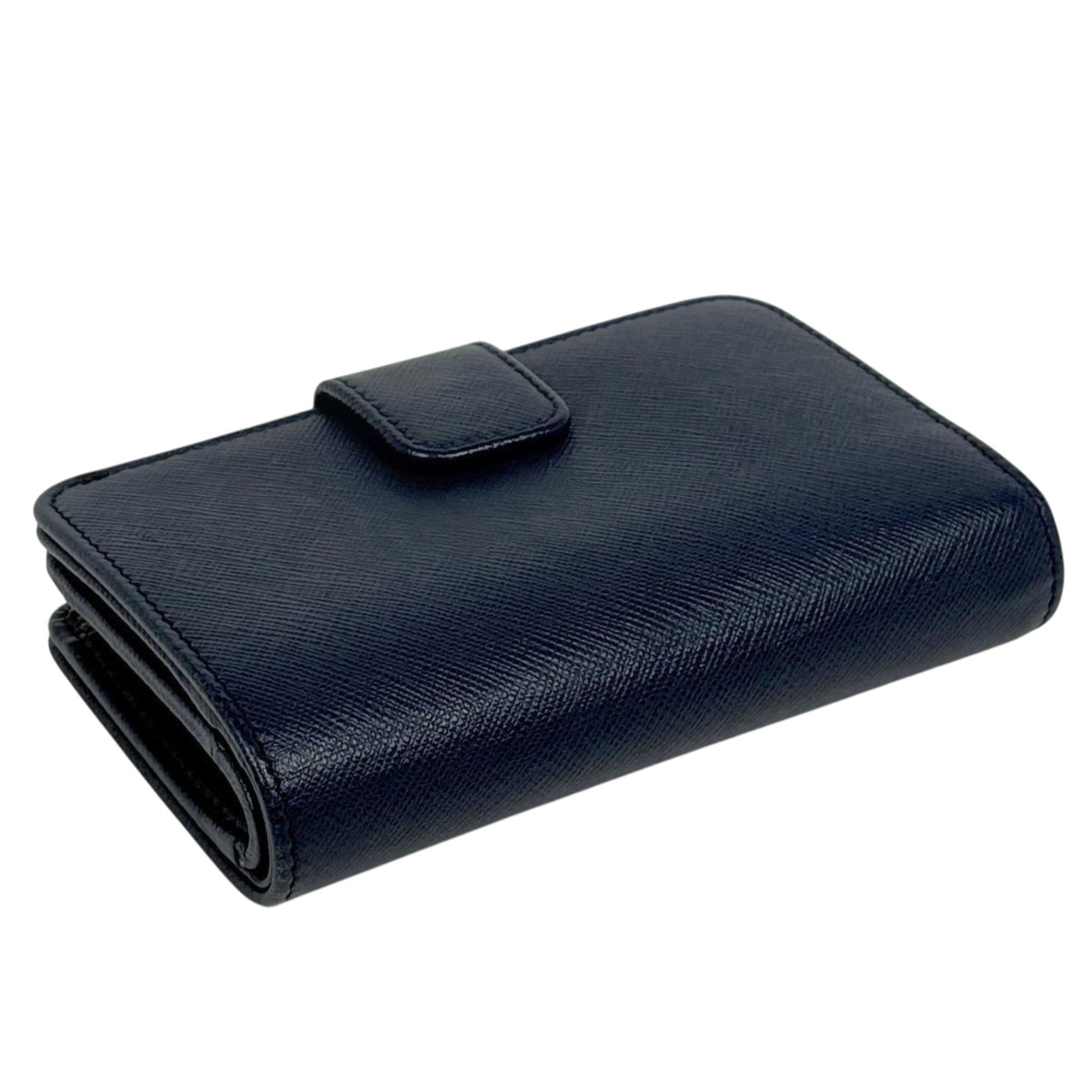 Prada Black Leather Wallet (Bi-Fold) (Pre-Owned)
