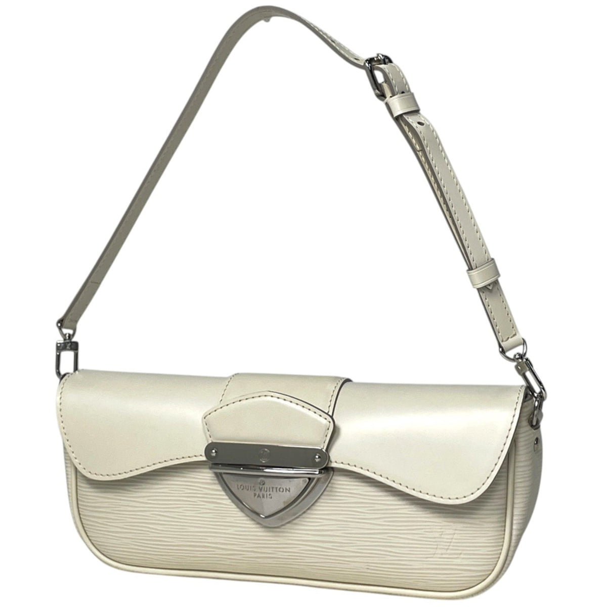 Louis Vuitton Epi Lv Off White White Epi Leather Pochette Shoulder Bag (Pre-Owned)