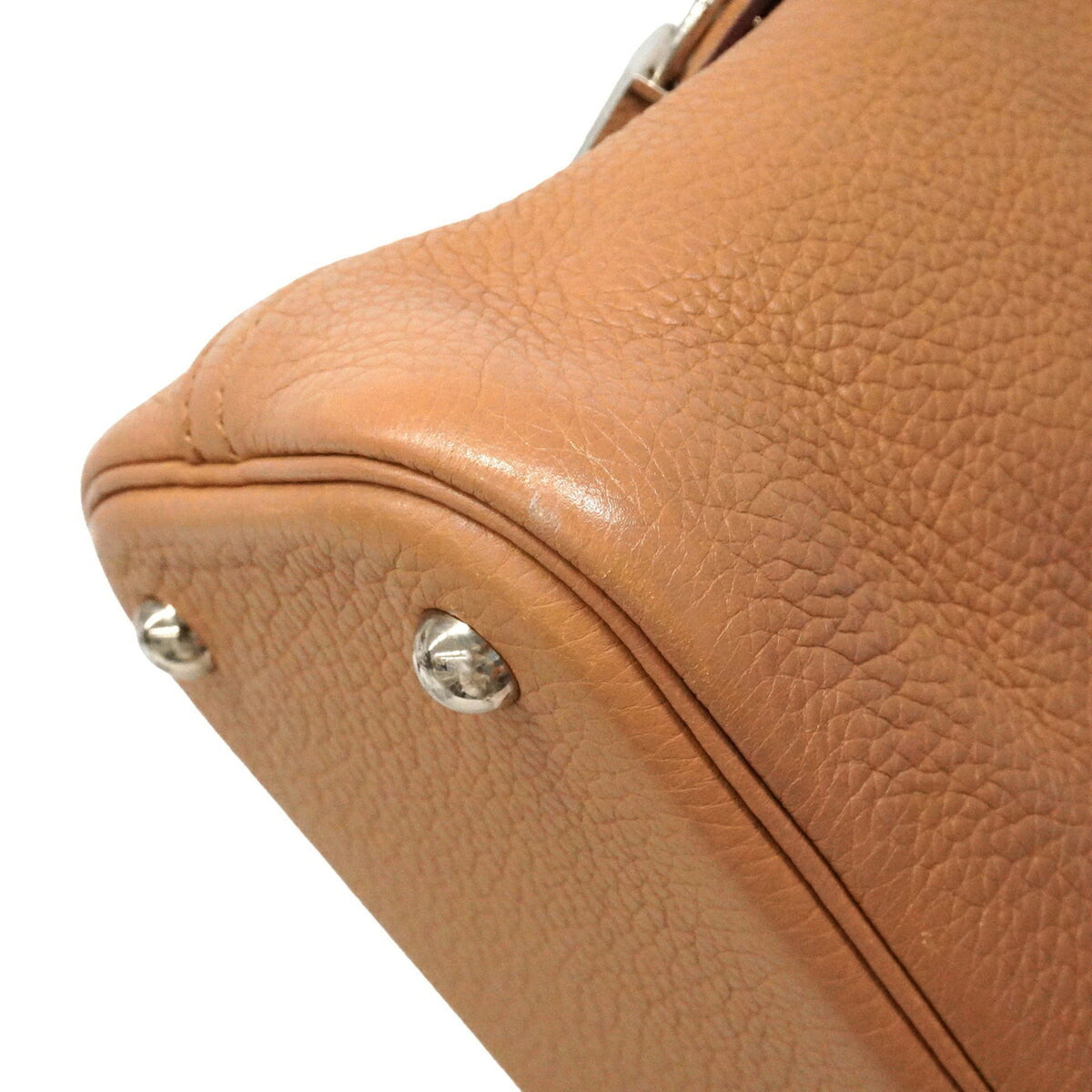Hermes Beige Taurillon Clemence Leather Handbag (Pre-Owned)