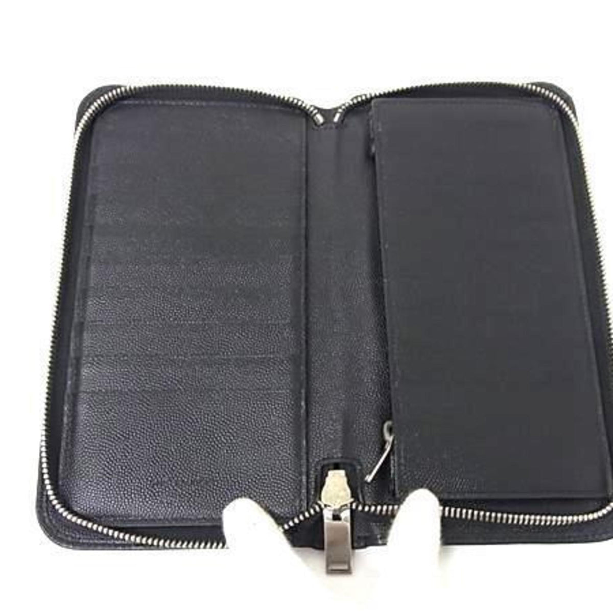 Saint Laurent Black Leather Coin Purse/Coin Case (Pre-Owned)