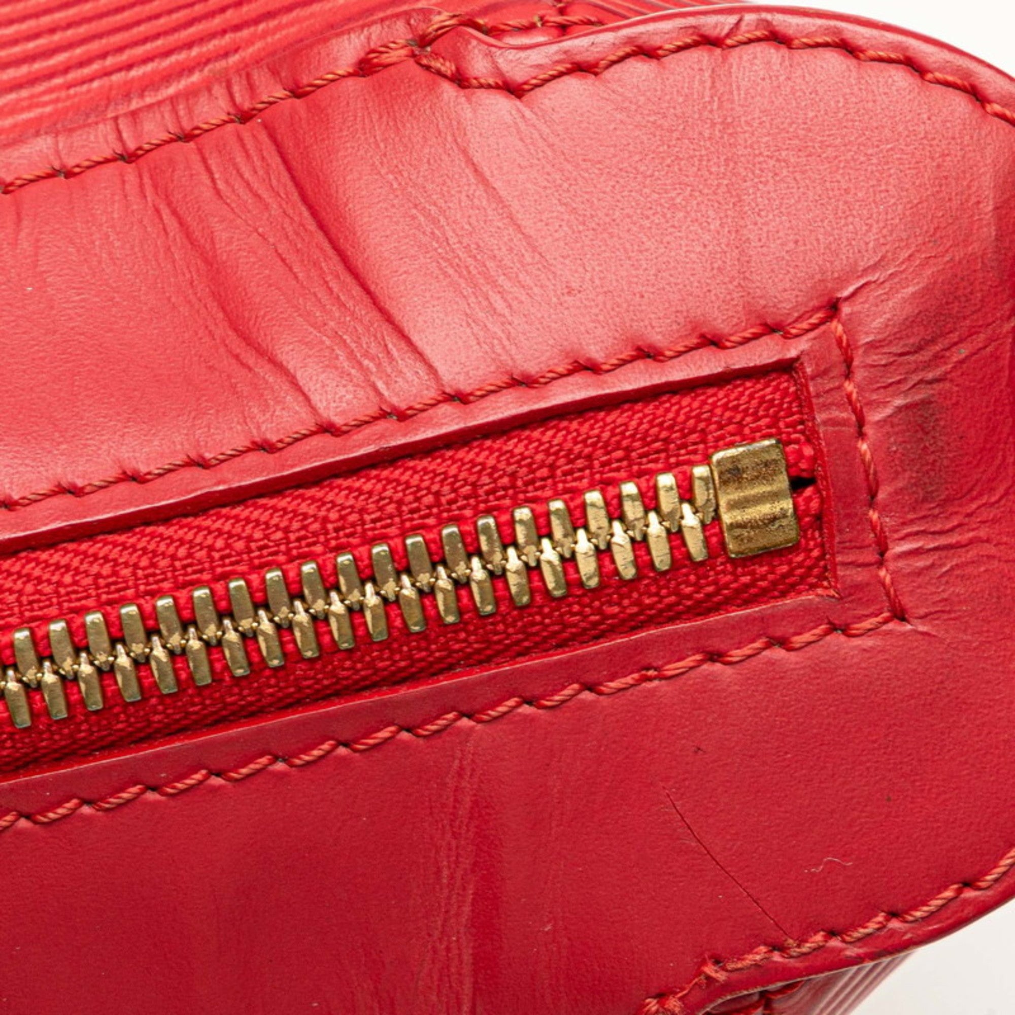 Louis Vuitton Red Color Rouge Leather Handbag Shoulder Bag (Pre-Owned)