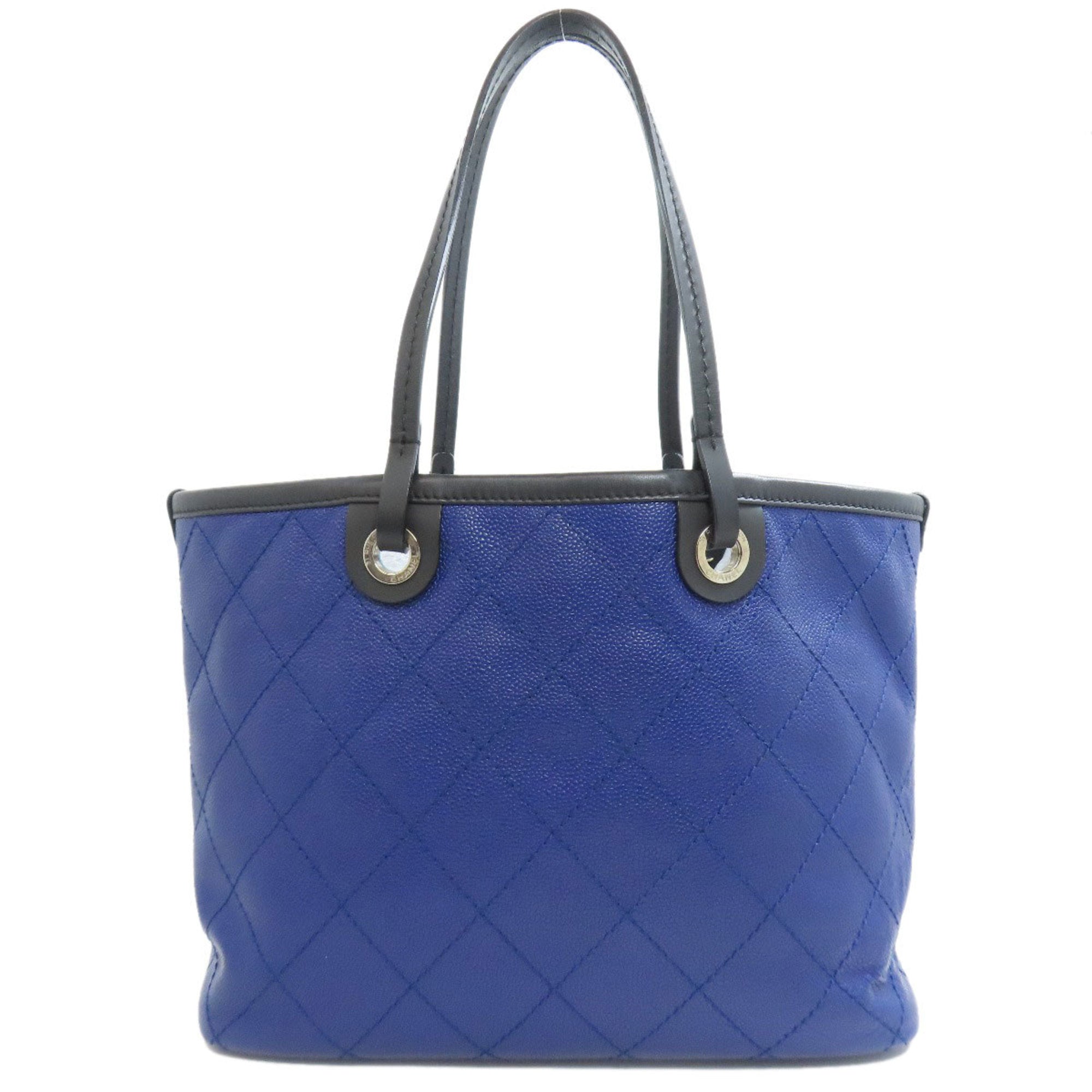 Chanel Blue Caviar Leather Tote Bag (Pre-Owned)