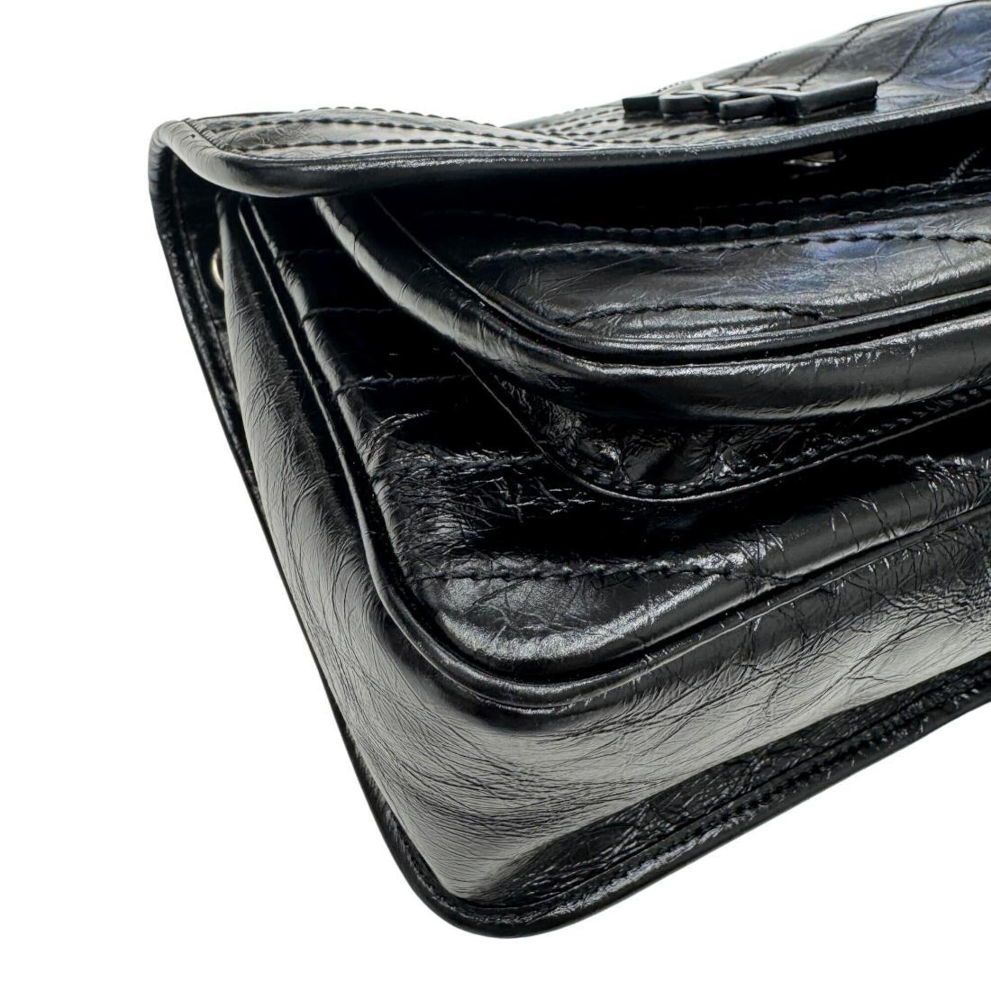 Yves Saint Laurent Black Leather Shoulder Bag (Pre-Owned)