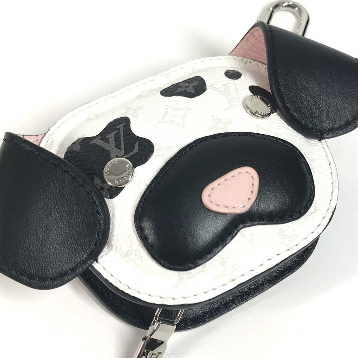 Louis Vuitton Black Multi-Color White Monogram Canvas Coin Purse/Coin Case (Pre-Owned)
