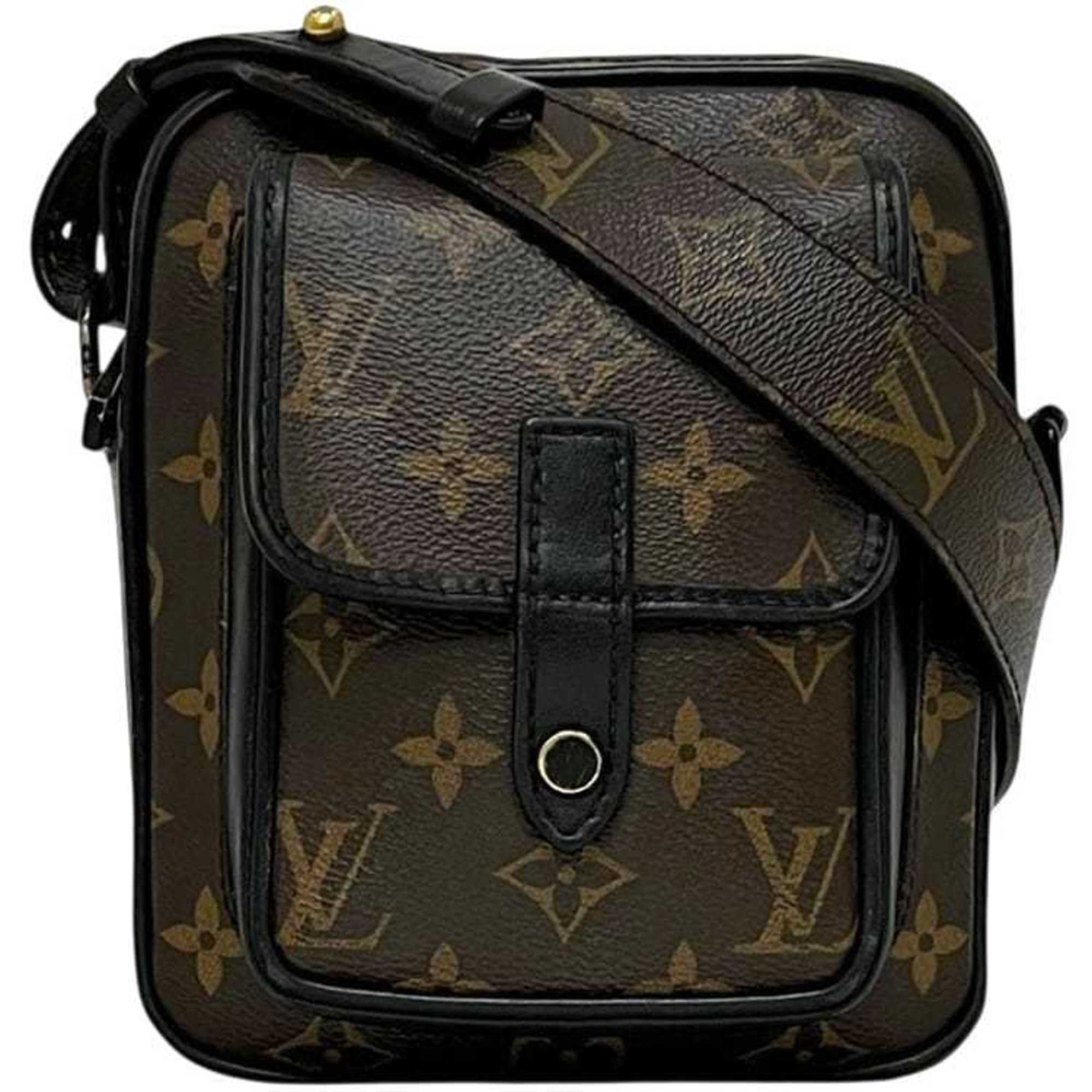 Louis Vuitton Black Brown Monogram Monogram Pochette Shoulder Bag (Pre-Owned)