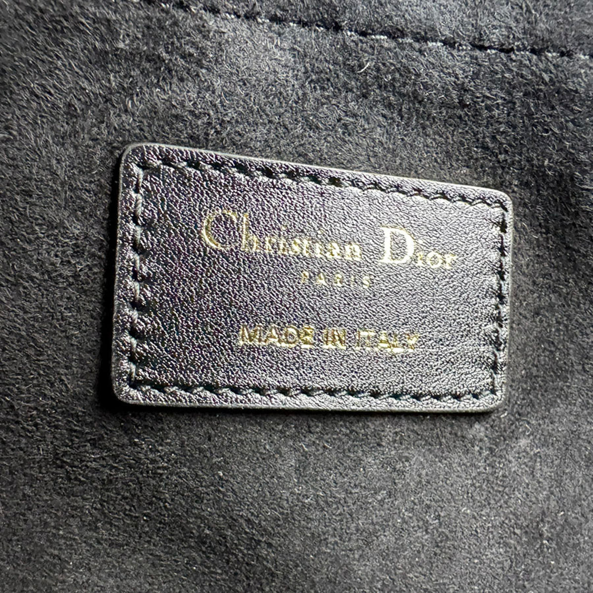 Christian Dior Black Leather Handbag Tote Bag (Pre-Owned)