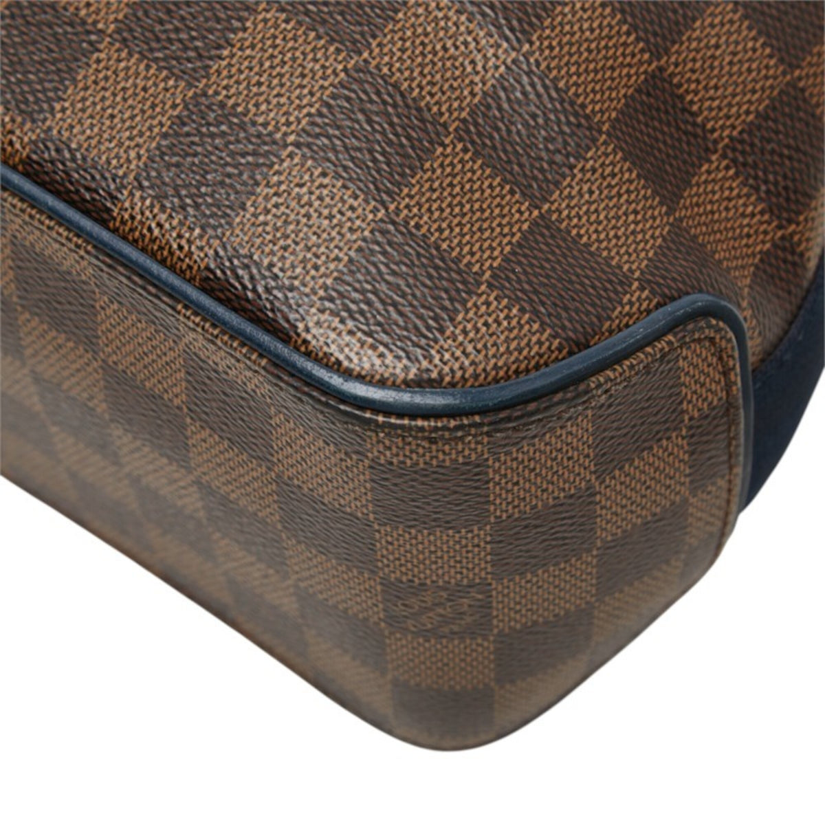 Louis Vuitton Damier Brown Navy Pvc Leather Tote Bag (Pre-Owned)