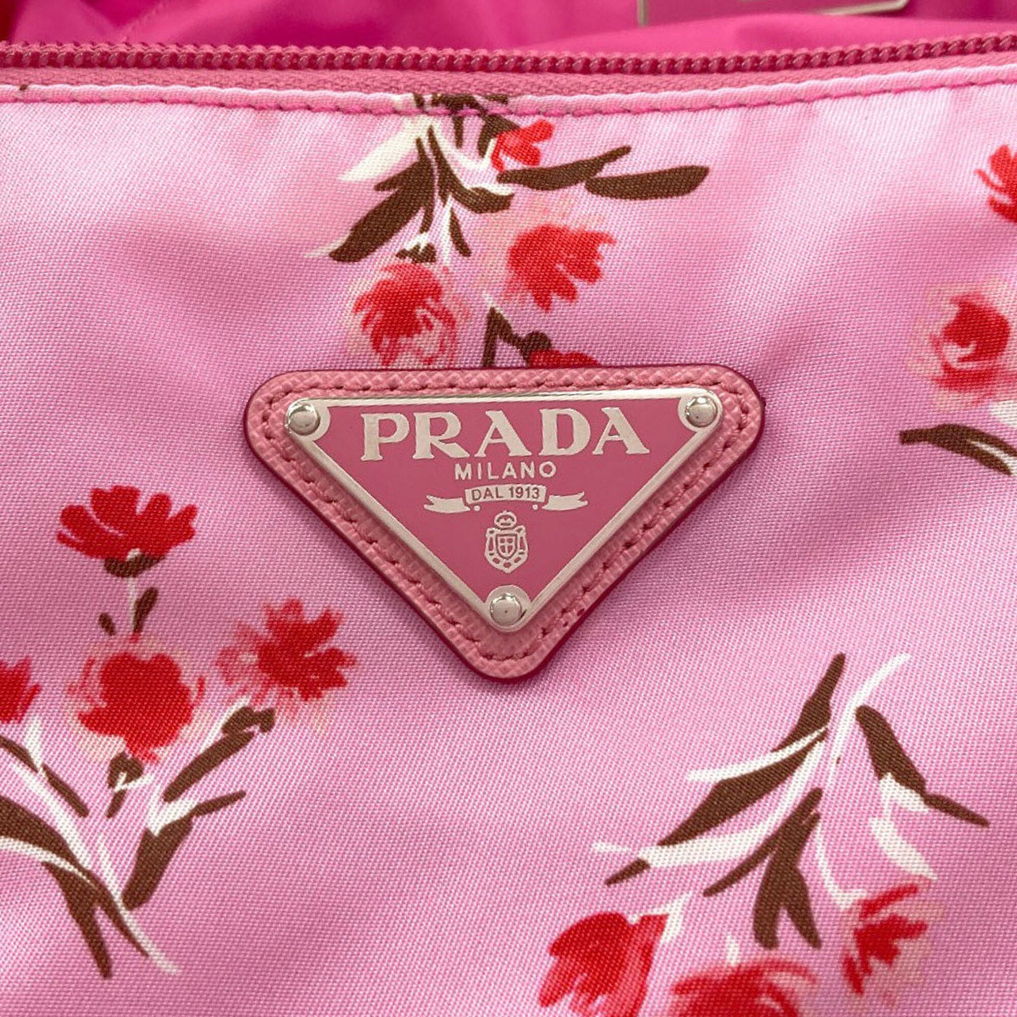 Prada Pink Nylon Handbag (Pre-Owned)