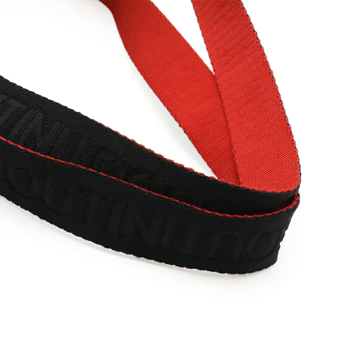 Christian Louboutin Beige Black Red Color Raffia Canvas Leather Shoulder Bag Tote Bag (Pre-Owned)