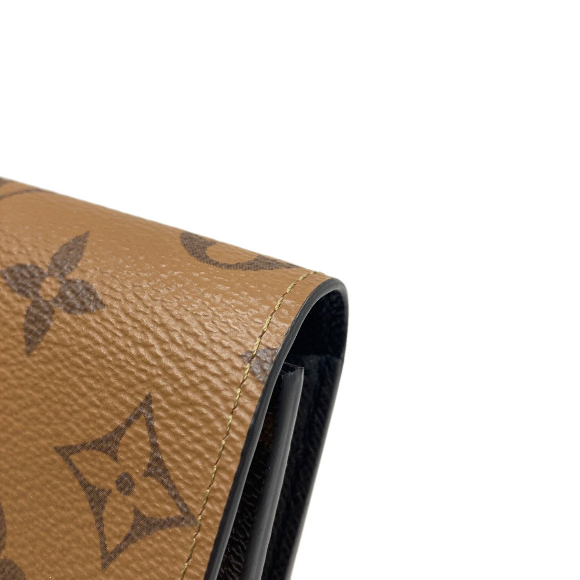 Louis Vuitton Brown Monogram Reverse Monogram Reverse Long Wallet (Bi-Fold) (Pre-Owned)