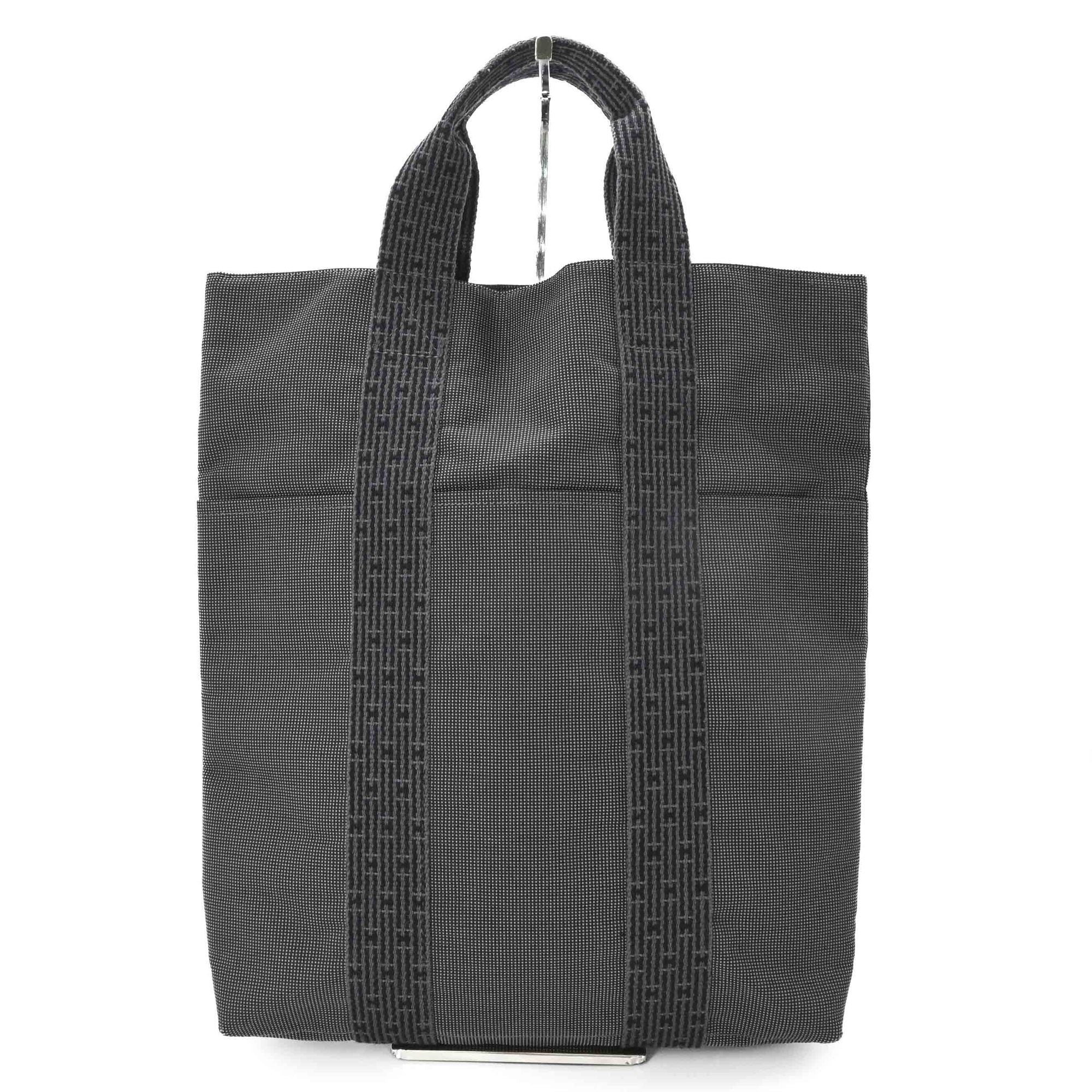 Hermes Gray Canvas Tote Bag (Pre-Owned)