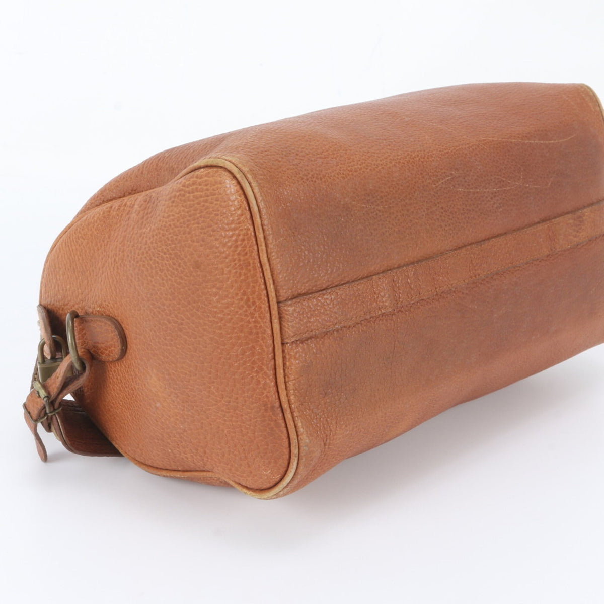 Ralph Lauren Camel Leather Boston Bag Handbag (Pre-Owned)