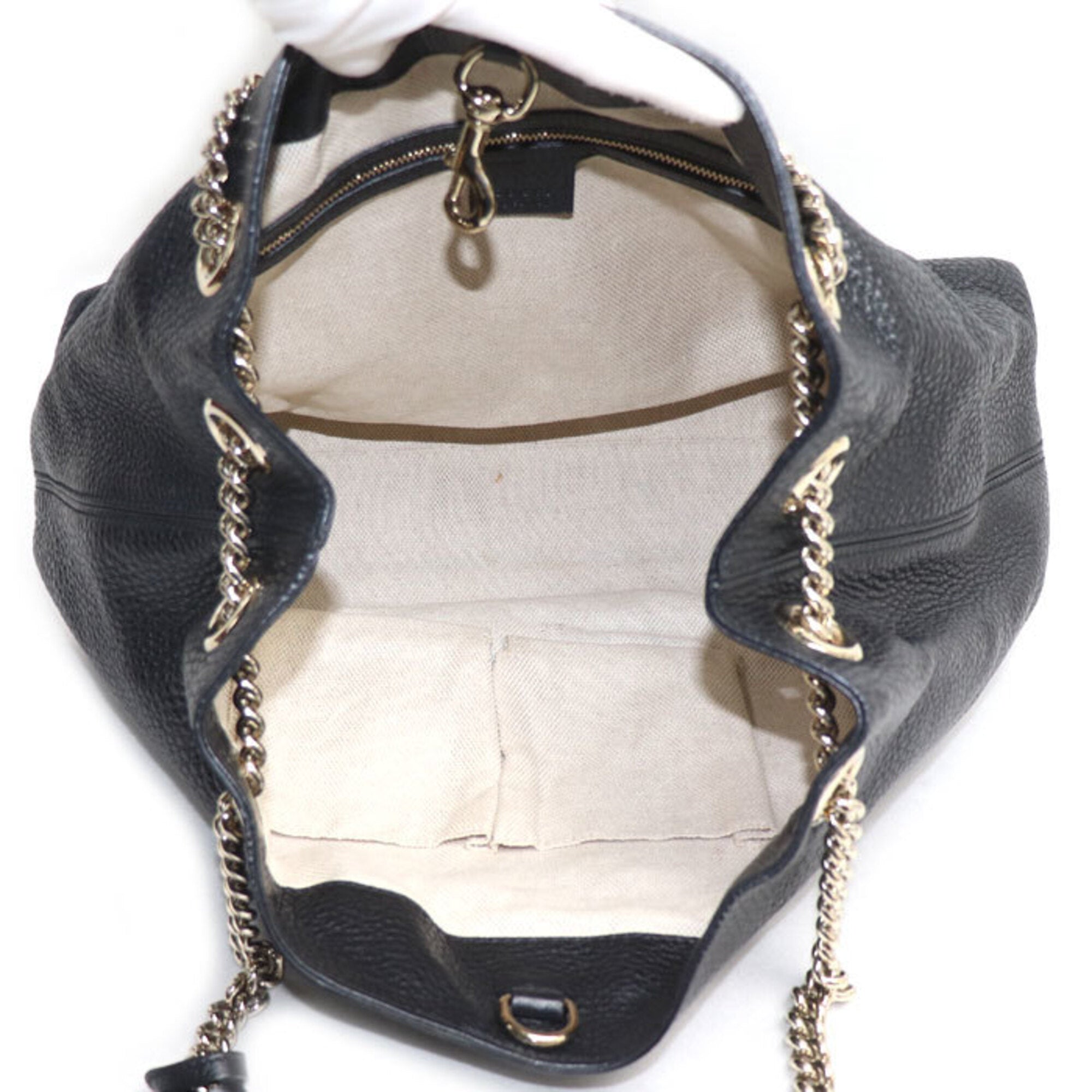 Gucci Black Leather Tote Bag (Pre-Owned)