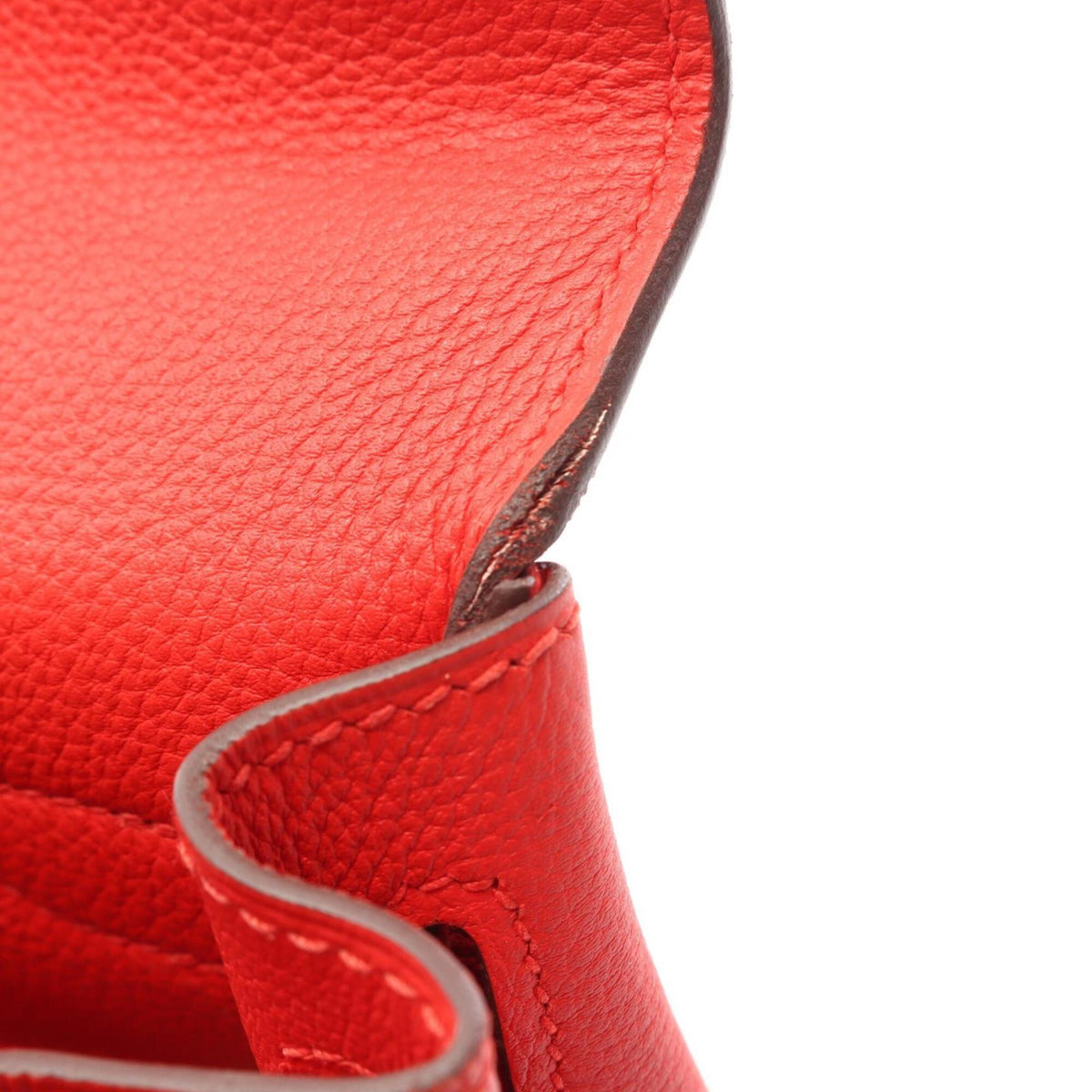 Hermes Red Color Togo Leather Handbag (Pre-Owned)