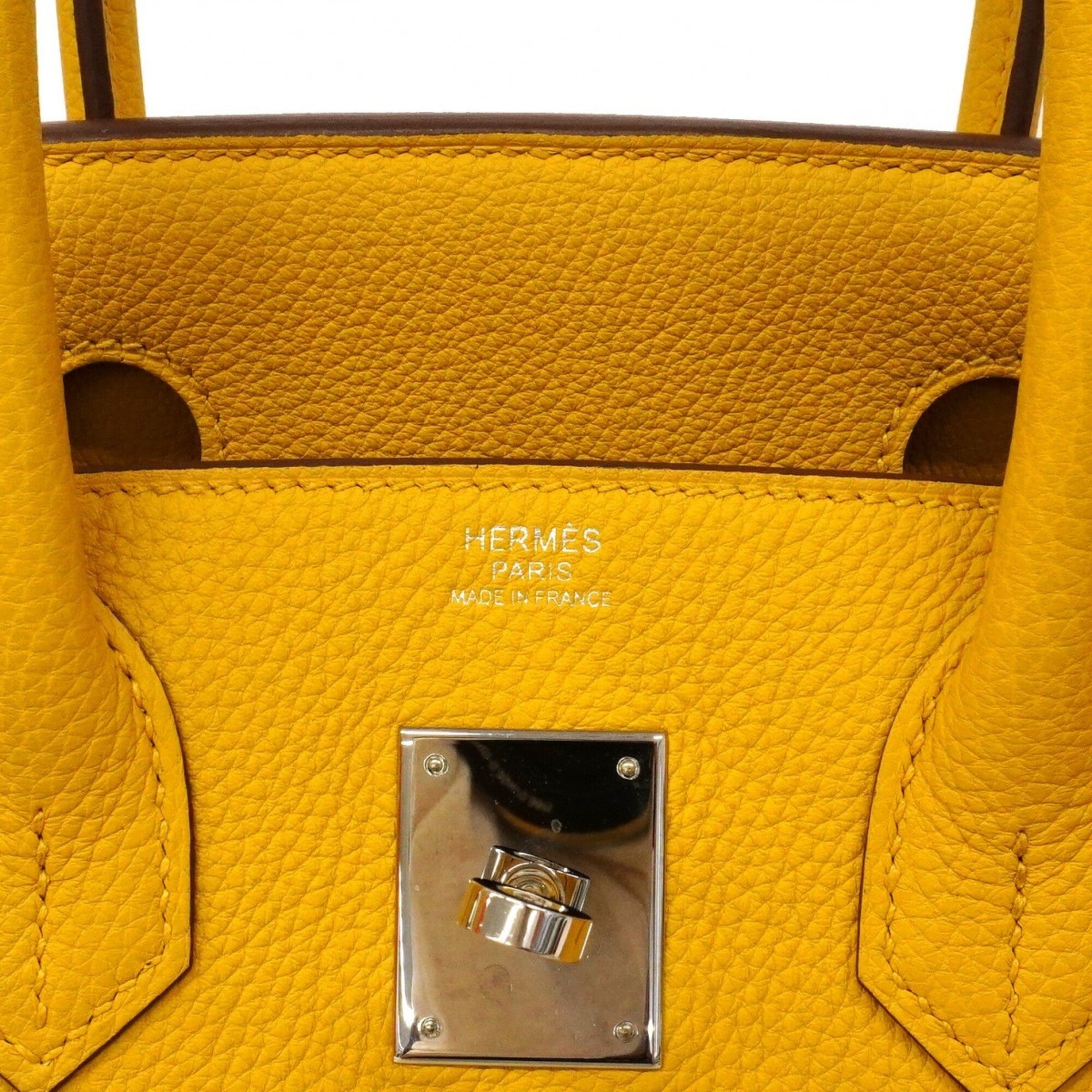 Hermes Yellow Togo Leather Handbag (Pre-Owned)