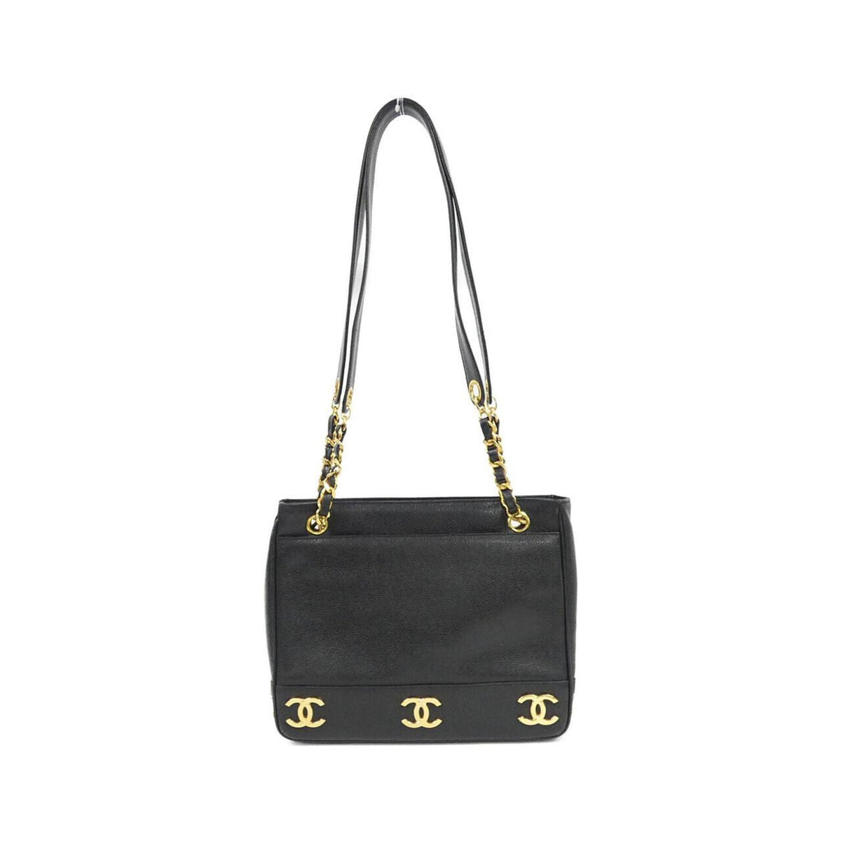 Chanel Black Grained Calfskin Shoulder Bag (Pre-Owned)
