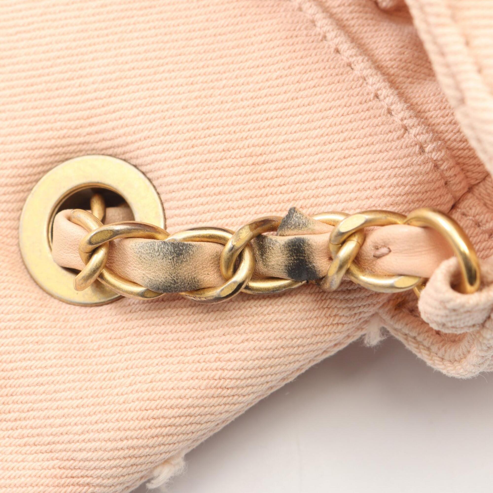 Chanel Pink Denim Handbag Shoulder Bag (Pre-Owned)