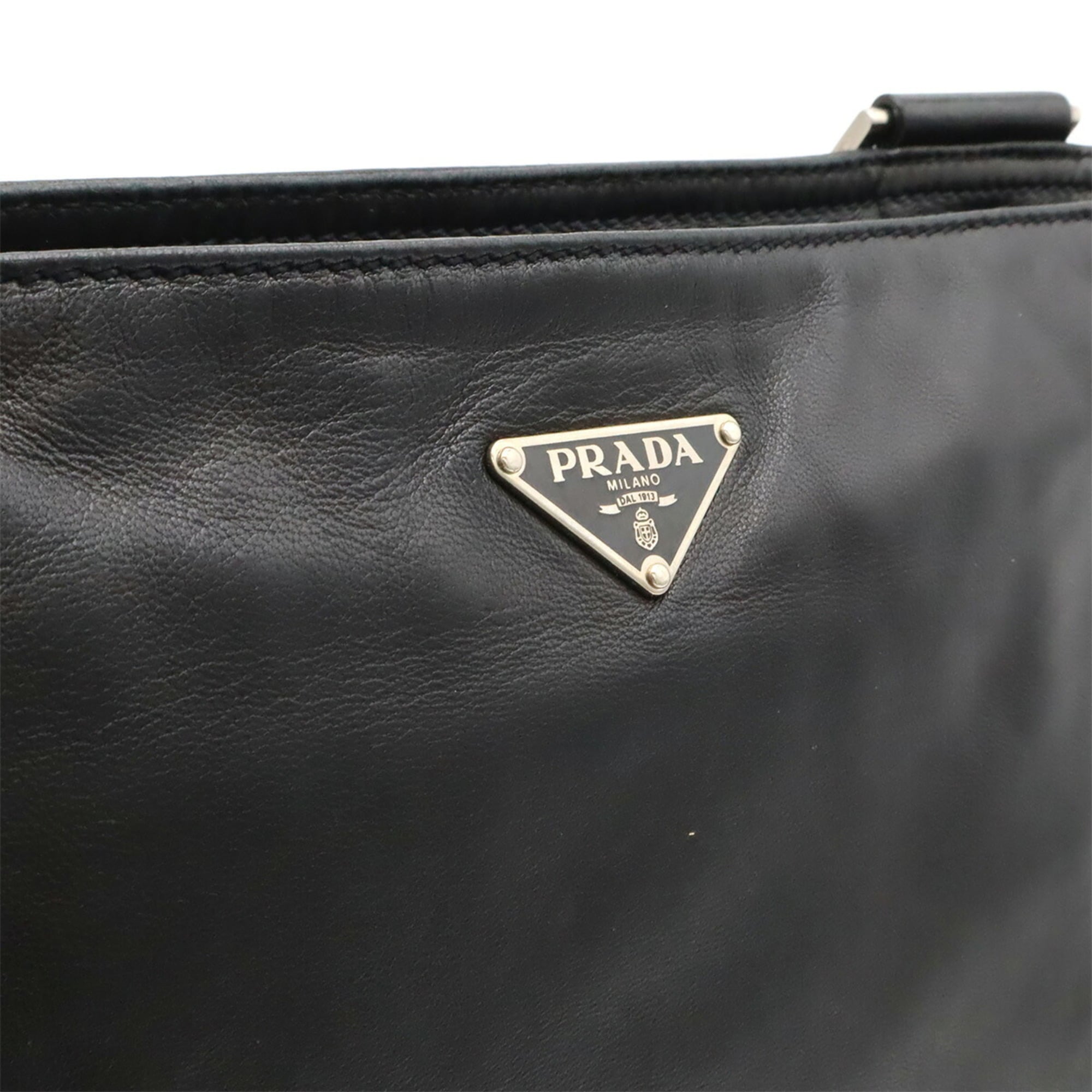 Prada Black Nero Leather Shoulder Bag Sling Bag (Pre-Owned)