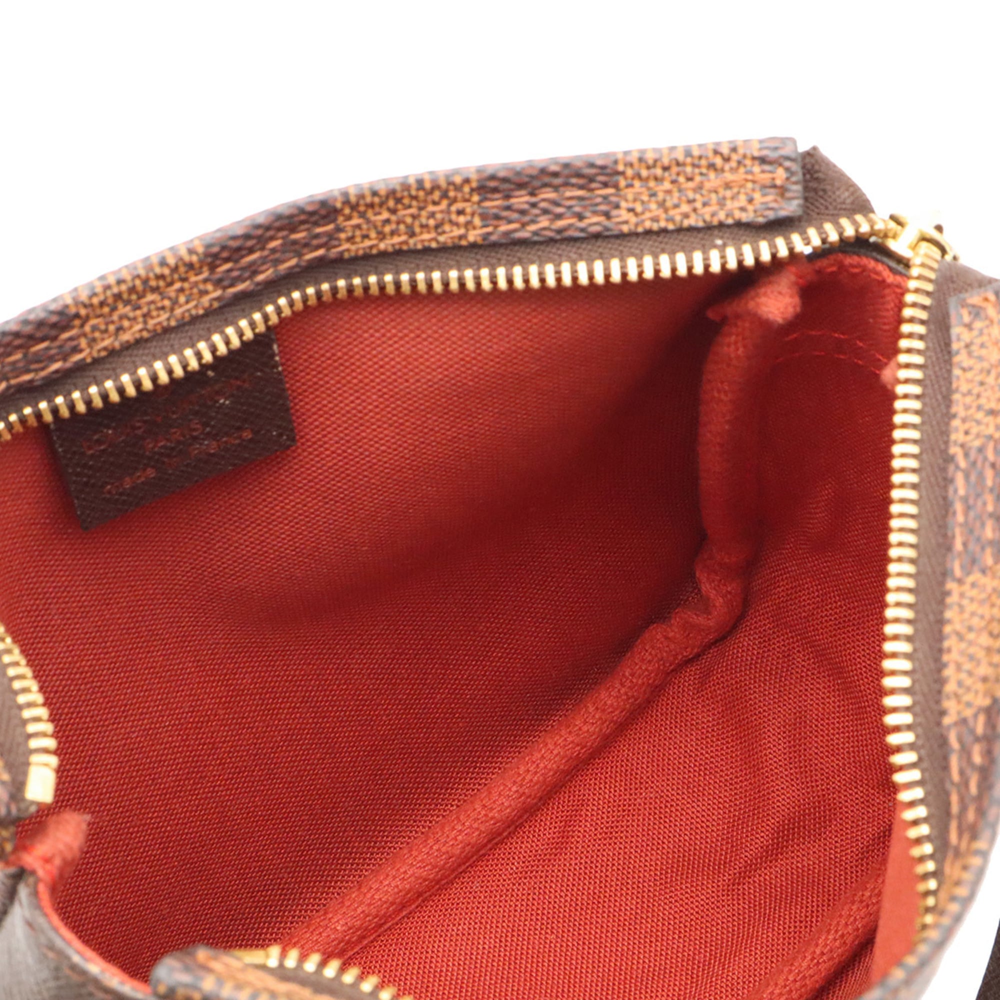 Louis Vuitton Brown Pvc Coated Canvas Pochette Pouch Shoulder Bag (Pre-Owned)