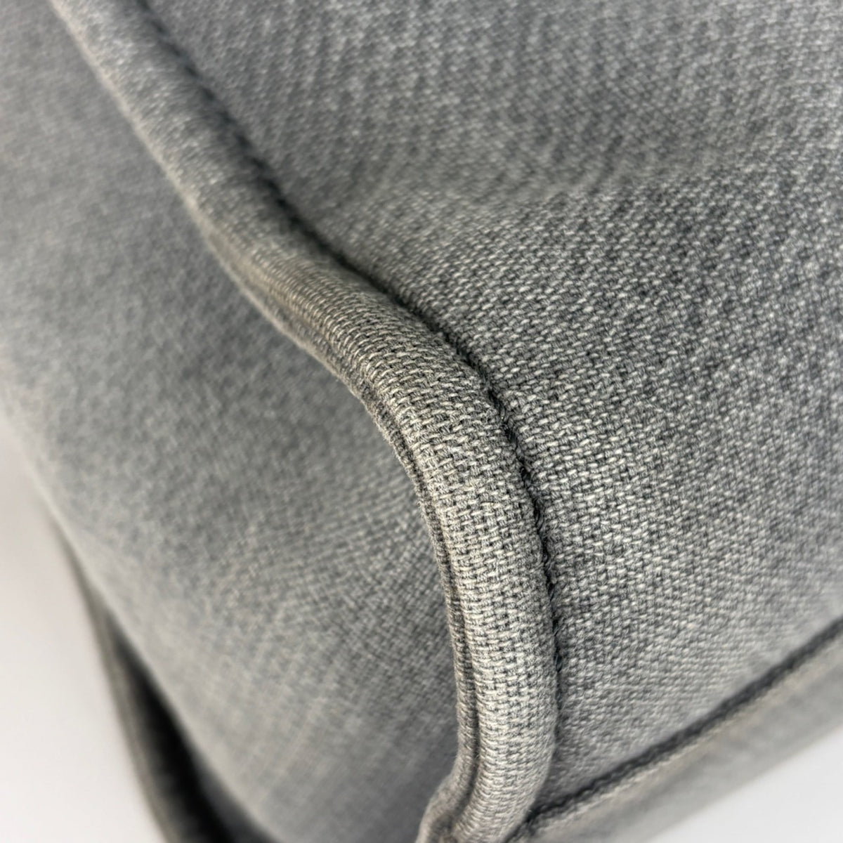 Chanel Gray Canvas Shoulder Bag Tote Bag (Pre-Owned)