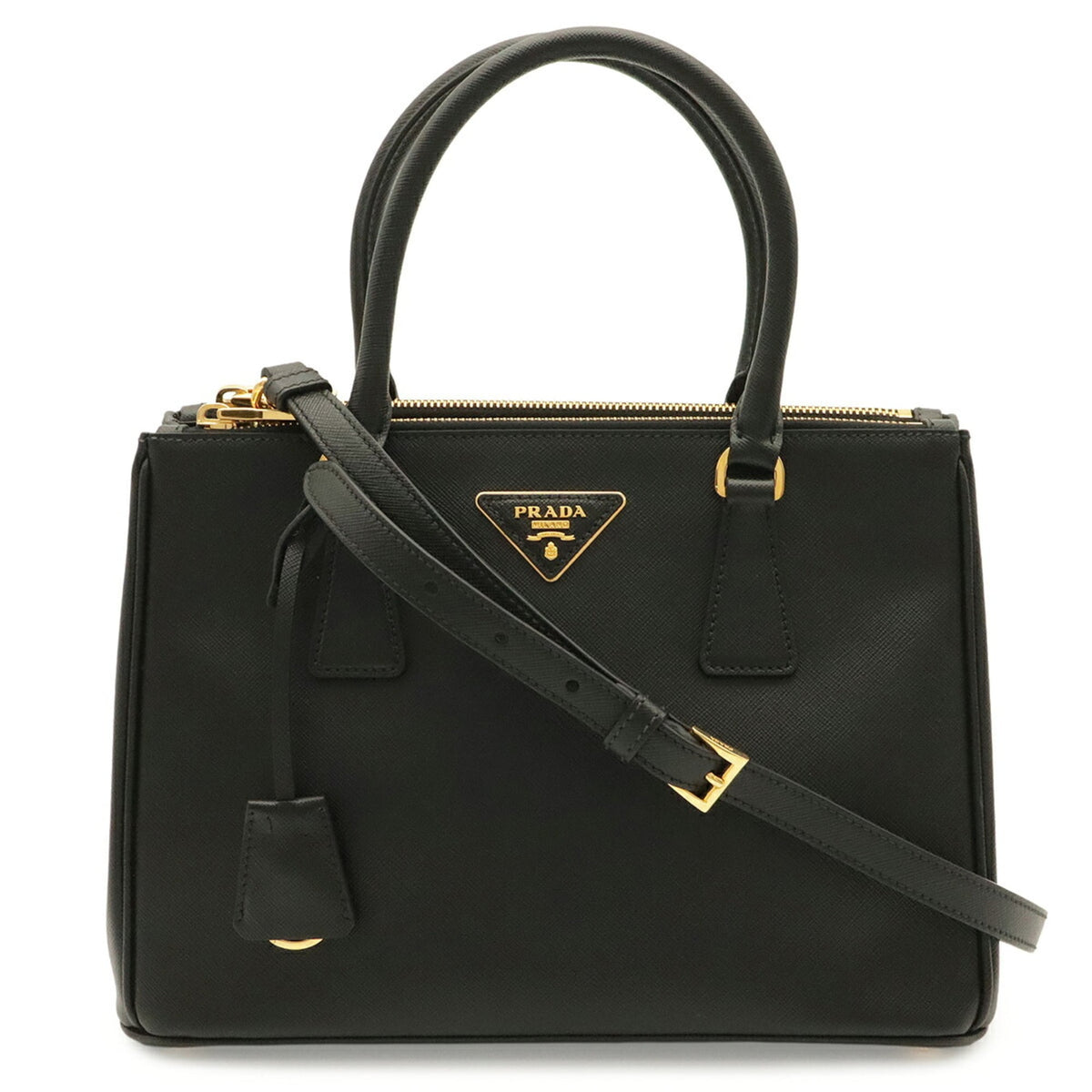 Prada Black Nero Leather Handbag Shoulder Bag (Pre-Owned)
