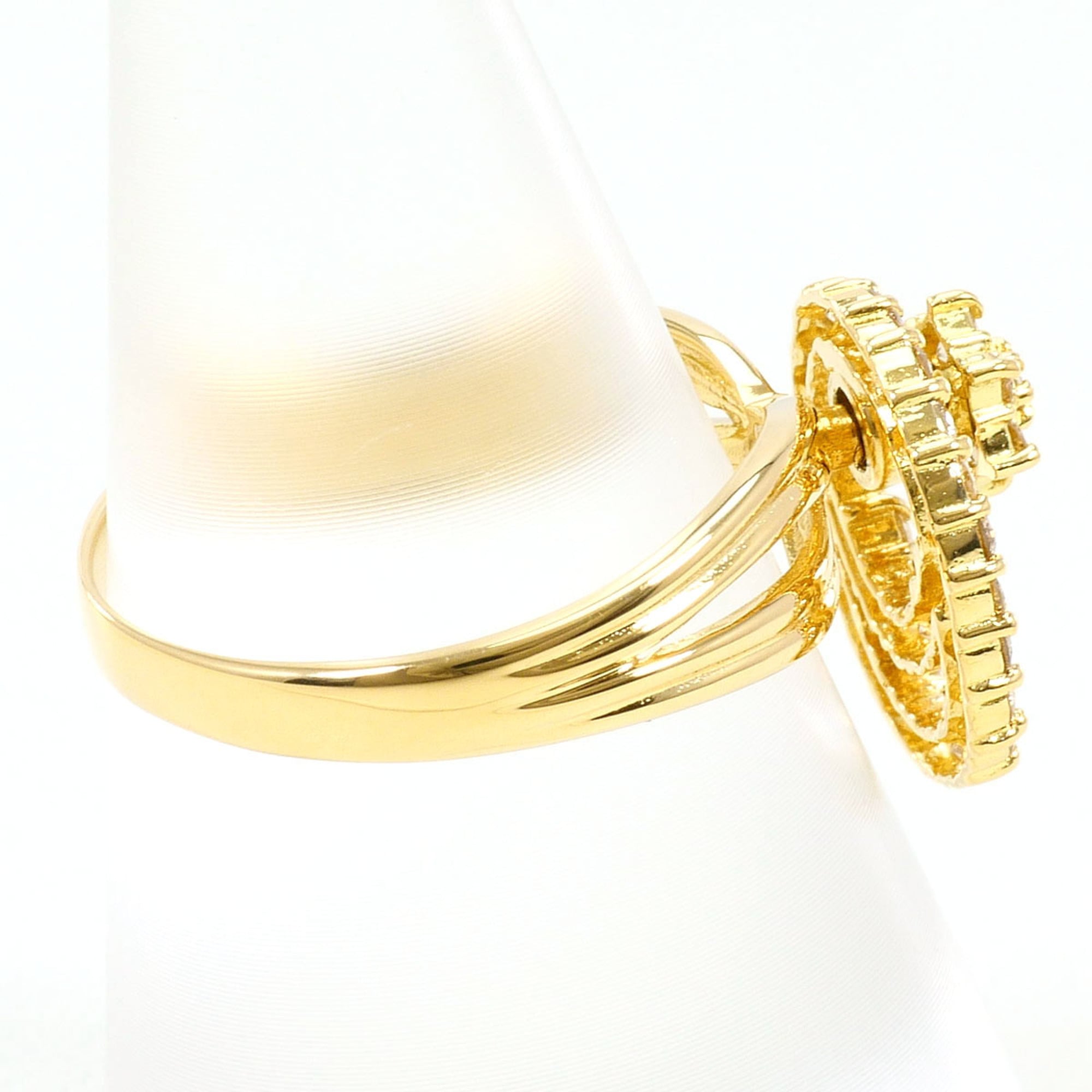 Unbranded Brown Yellow Gold Yellow Gold (18K) Band Ring (Pre-Owned)