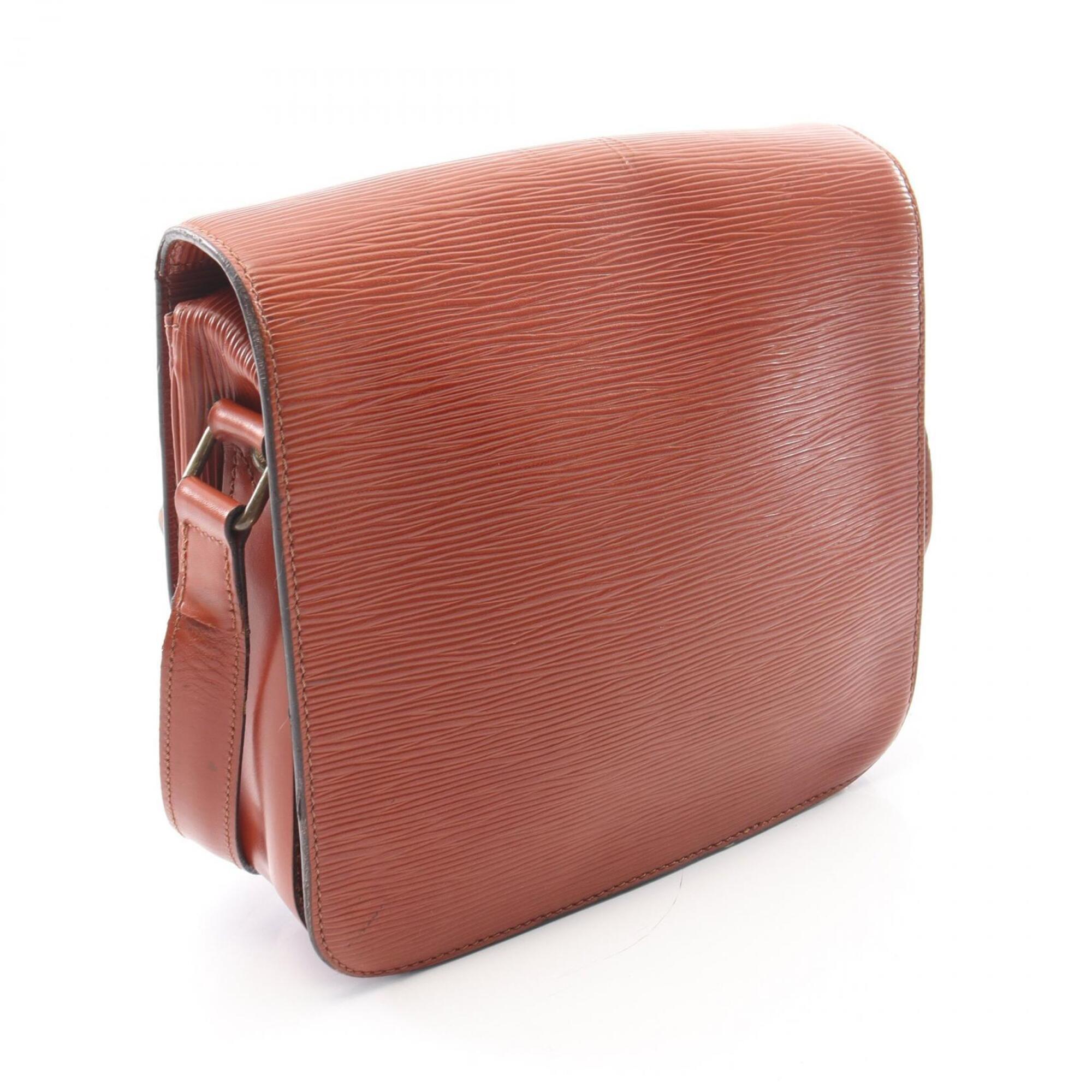 Louis Vuitton Brown Leather Handbag Shoulder Bag (Pre-Owned)