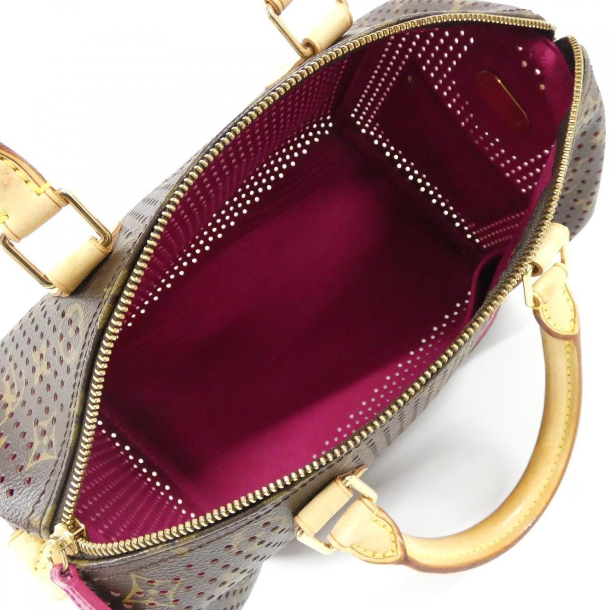 Louis Vuitton Fuchsia Marron Monogram Monogram Perforated Boston Bag (Pre-Owned)