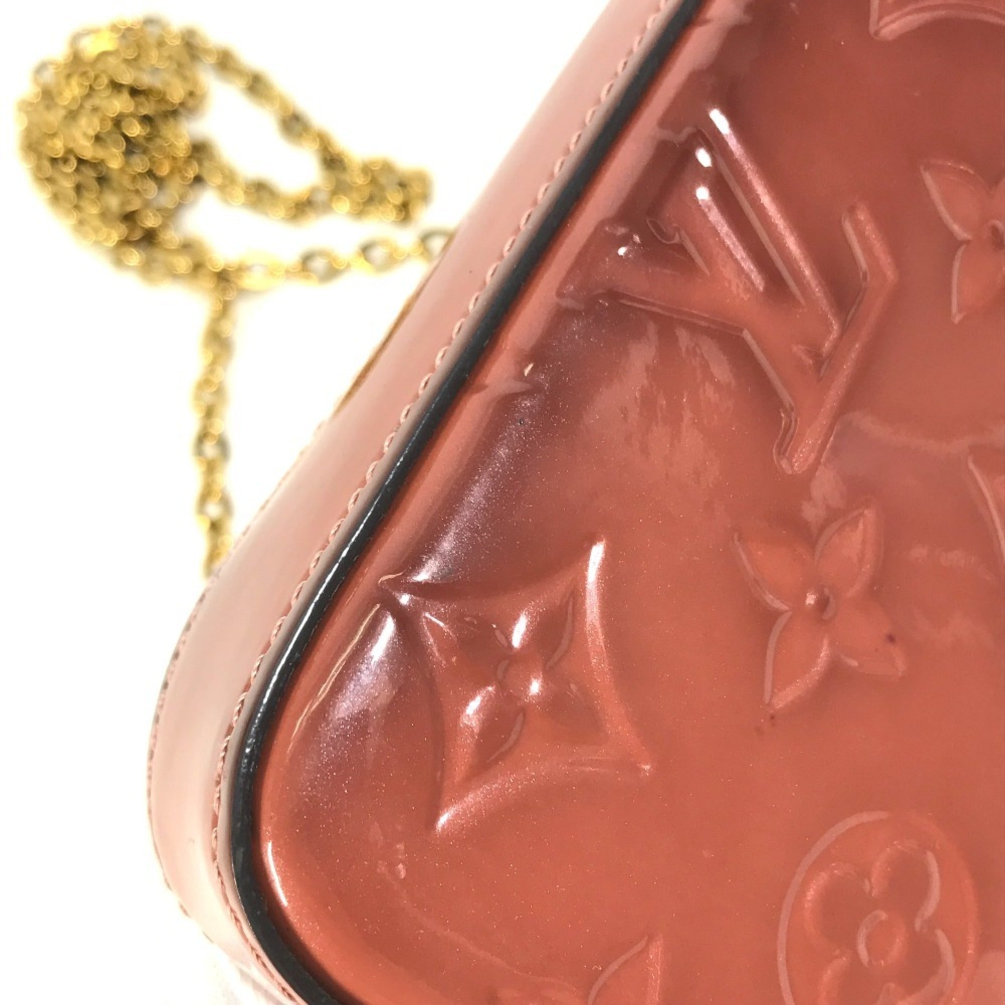 Louis Vuitton Monogram Vernis Pink Patent Leather Pochette Shoulder Bag (Pre-Owned)