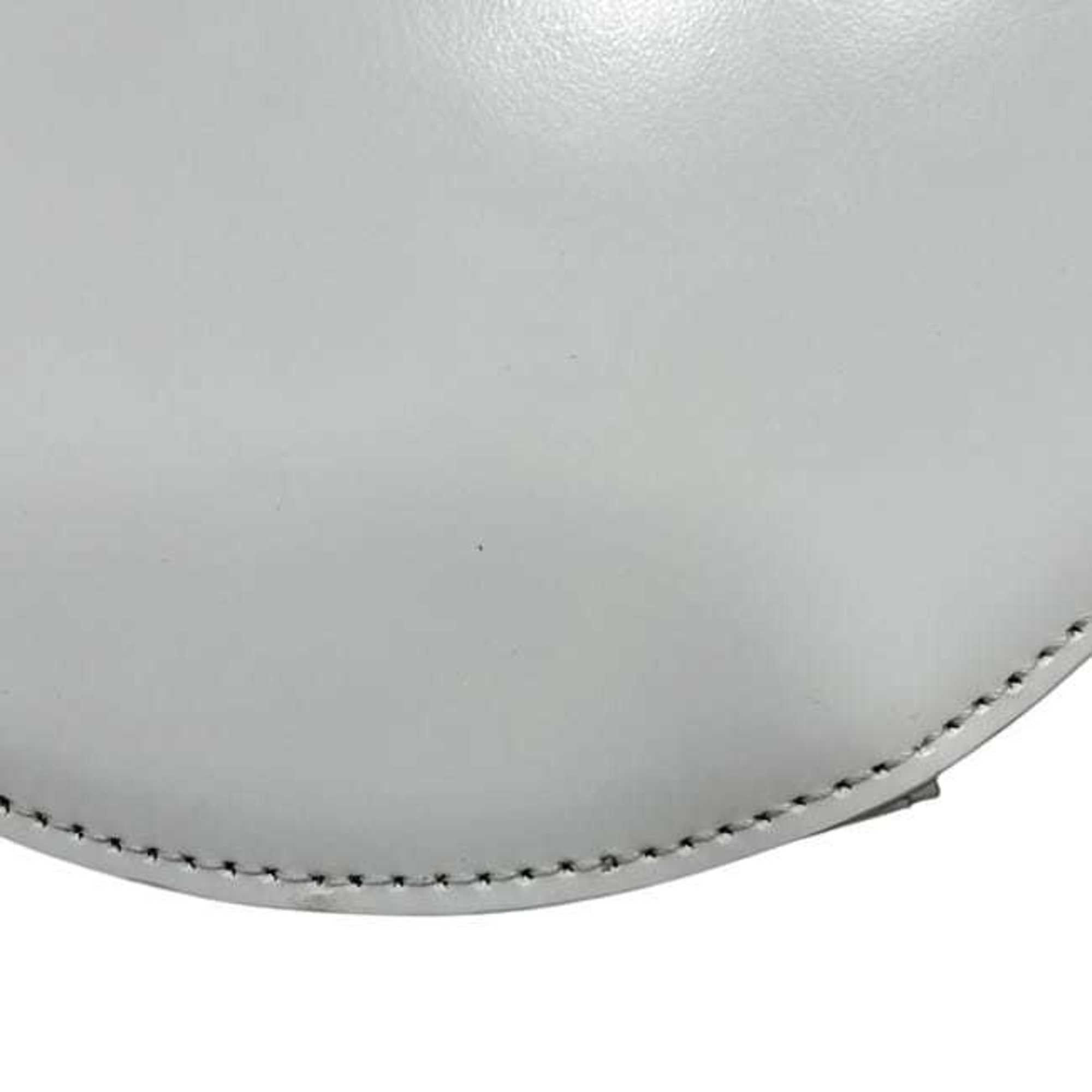 Prada White Leather Pochette Shoulder Bag (Pre-Owned)