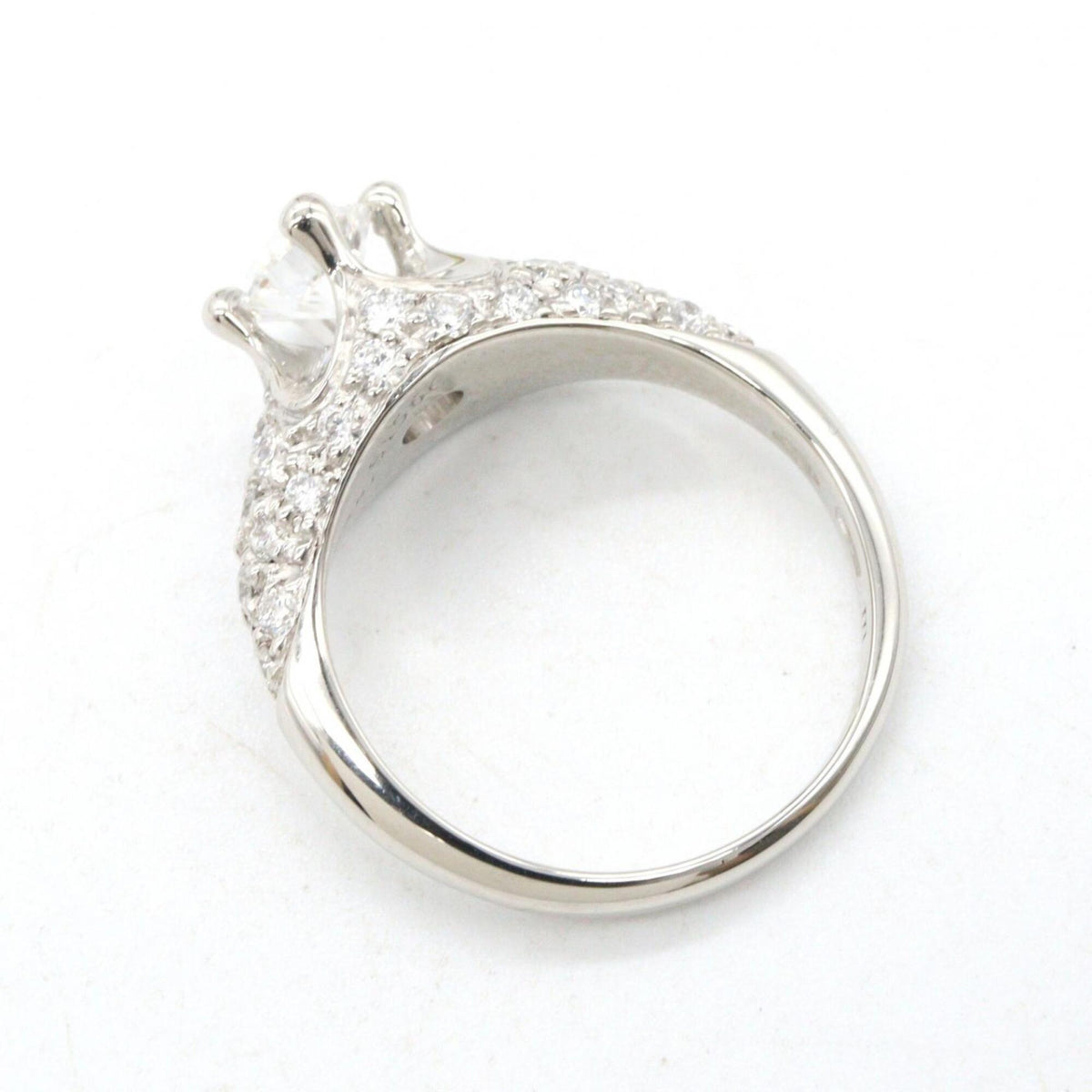 Bvlgari Silver Clear Platinum 950 Band Ring (Pre-Owned)