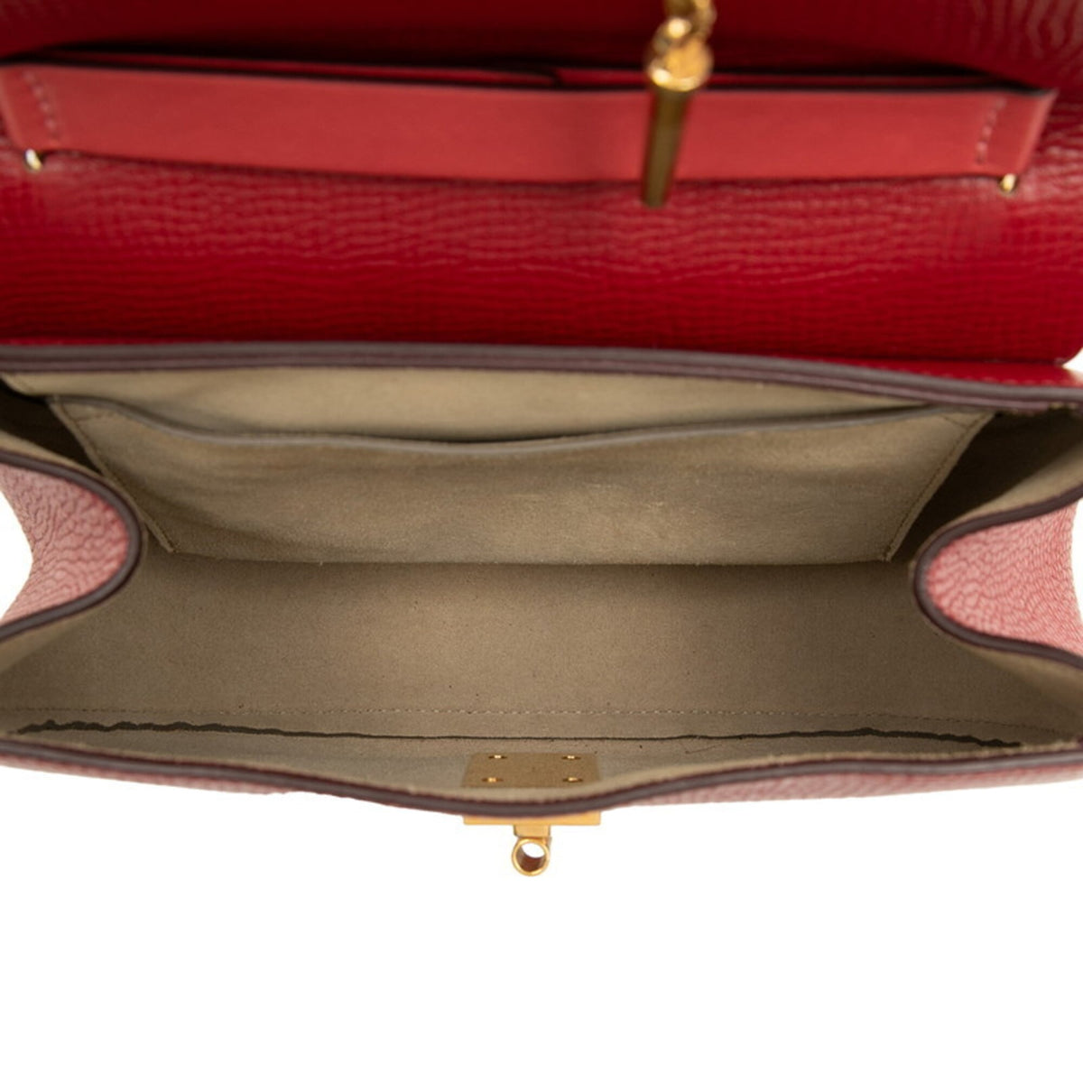 Chloé Drew Red Color Leather Shoulder Bag (Pre-Owned)
