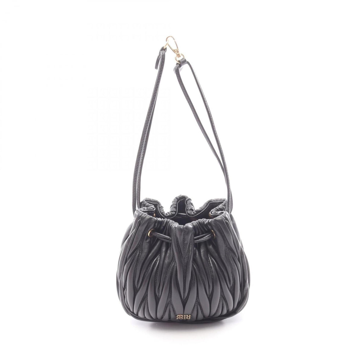 Miu Miu Black Leather Handbag Pouch (Pre-Owned)