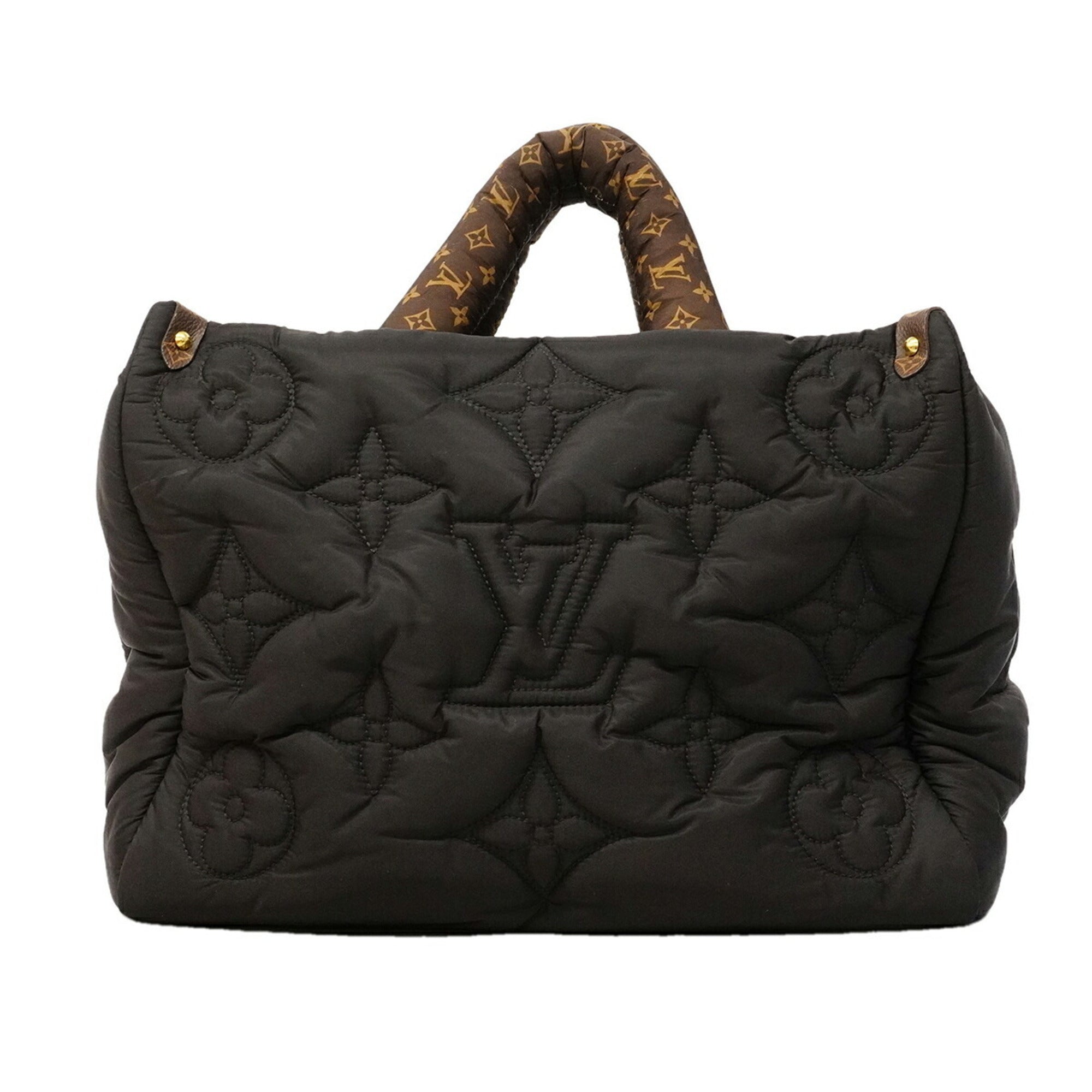 Louis Vuitton Black Brown Tote Bag (Pre-Owned)