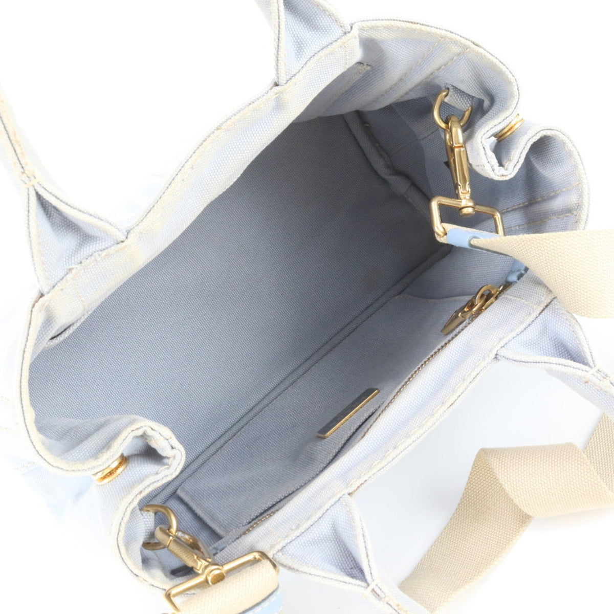 Prada Blue Handbag Shoulder Bag Tote Bag (Pre-Owned)