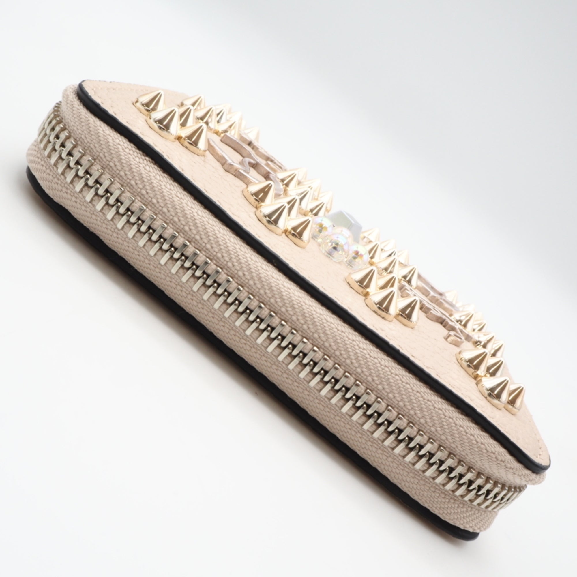 Christian Louboutin Beige Leather Coin Purse/Coin Case (Pre-Owned)