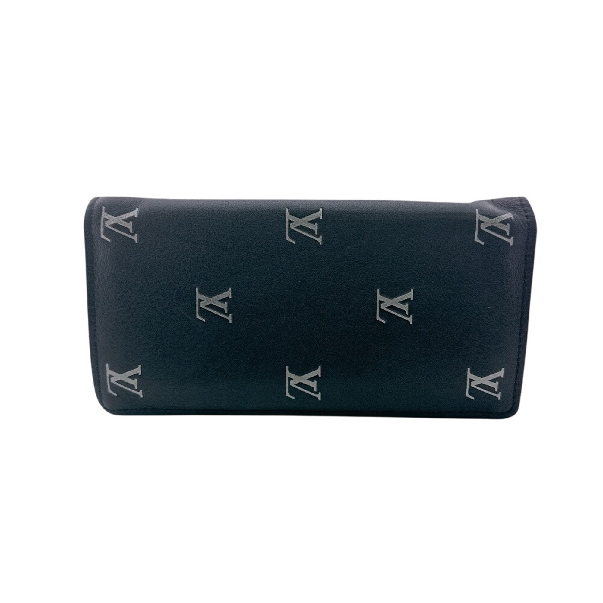 Louis Vuitton Black Leather Wallet (Bi-Fold) (Pre-Owned)