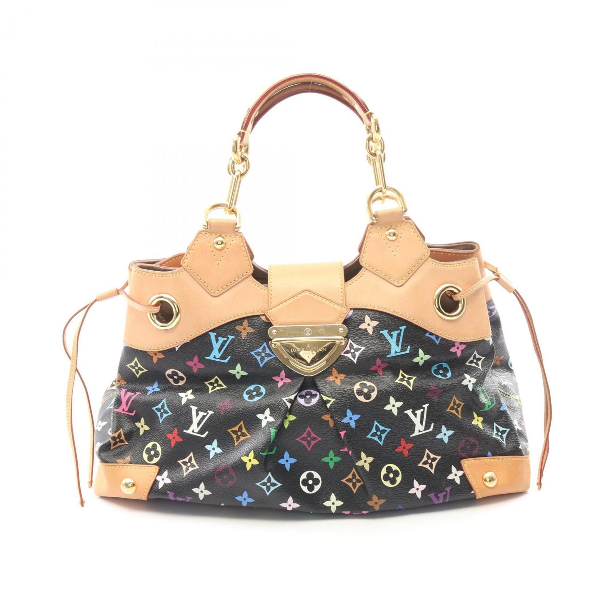 Louis Vuitton Black Coated Canvas Leather Handbag (Pre-Owned)