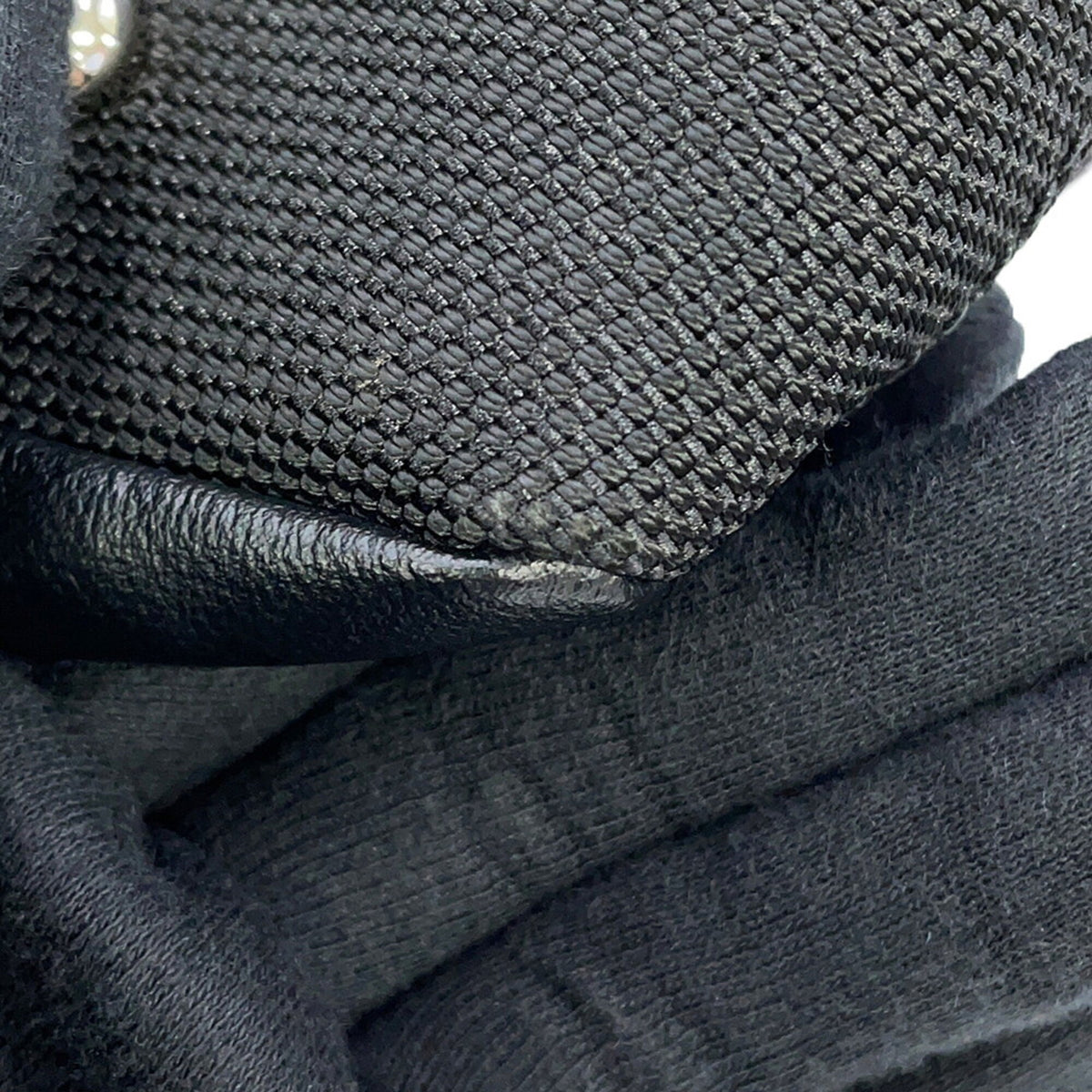Chanel Black Leather Canvas Tote Bag (Pre-Owned)