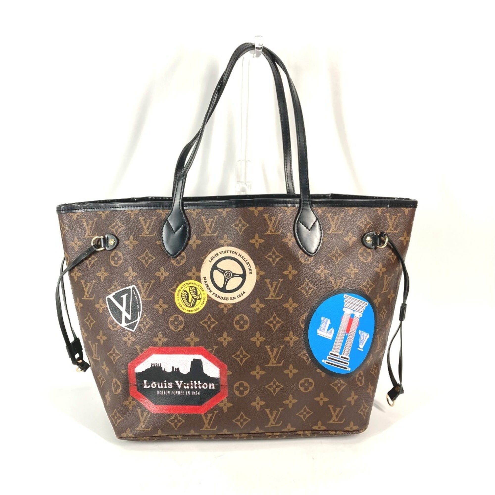 Louis Vuitton Black Brown Monogram Shoulder Bag Tote Bag (Pre-Owned)