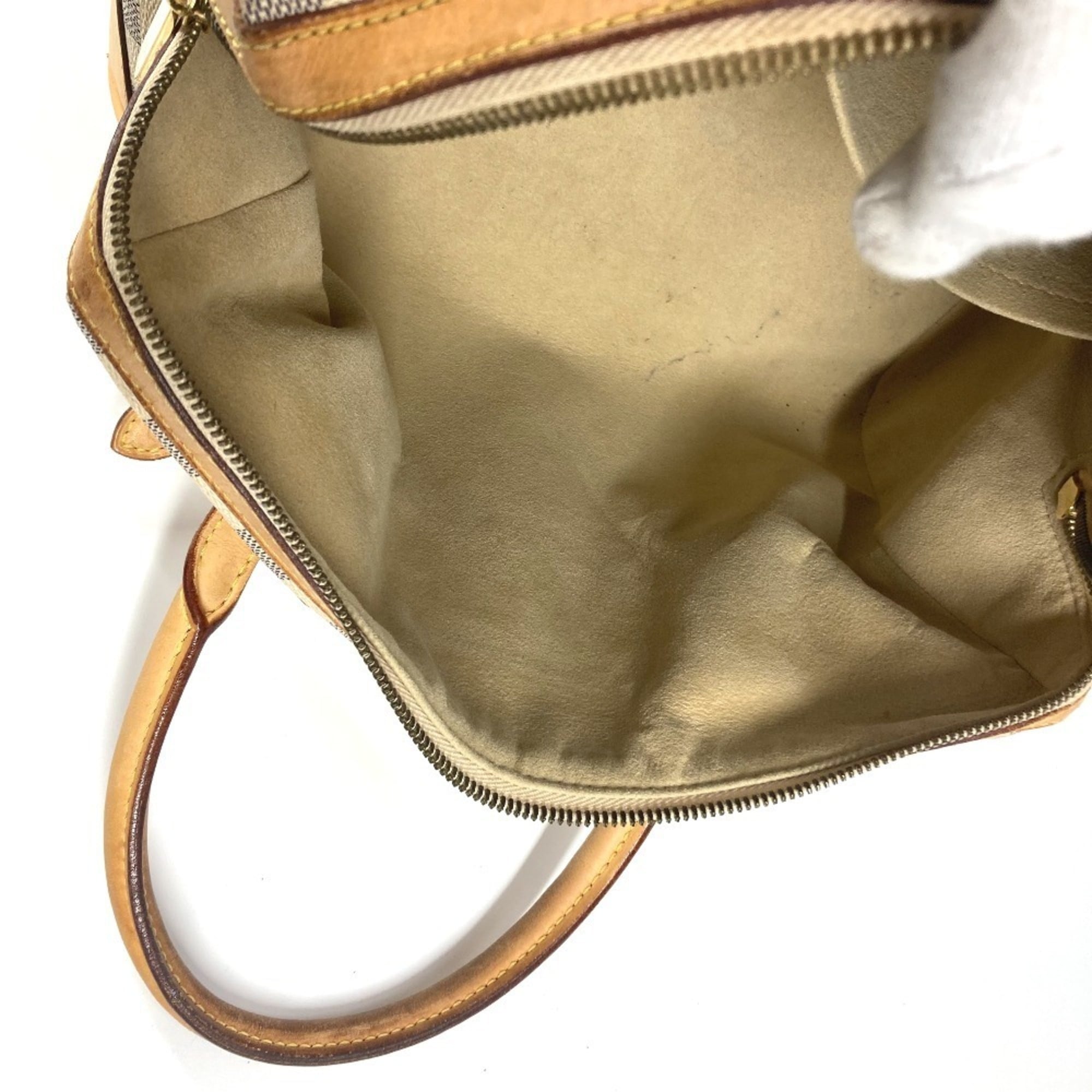Louis Vuitton White Handbag Tote Bag (Pre-Owned)