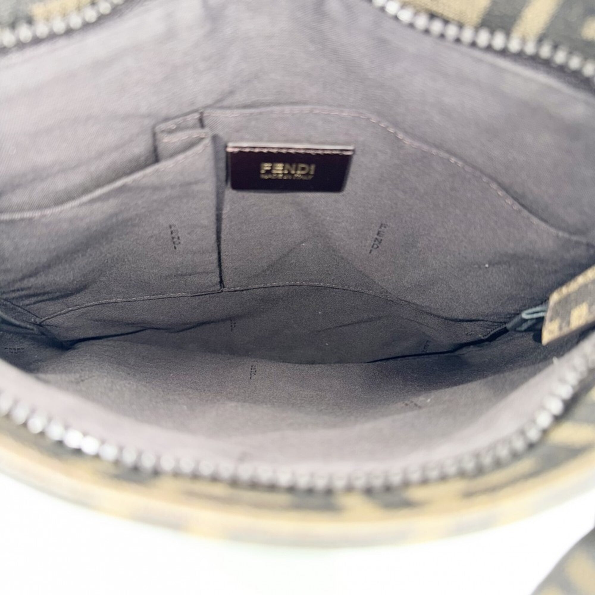 Fendi Brown Coated Canvas Shoulder Bag (Pre-Owned)
