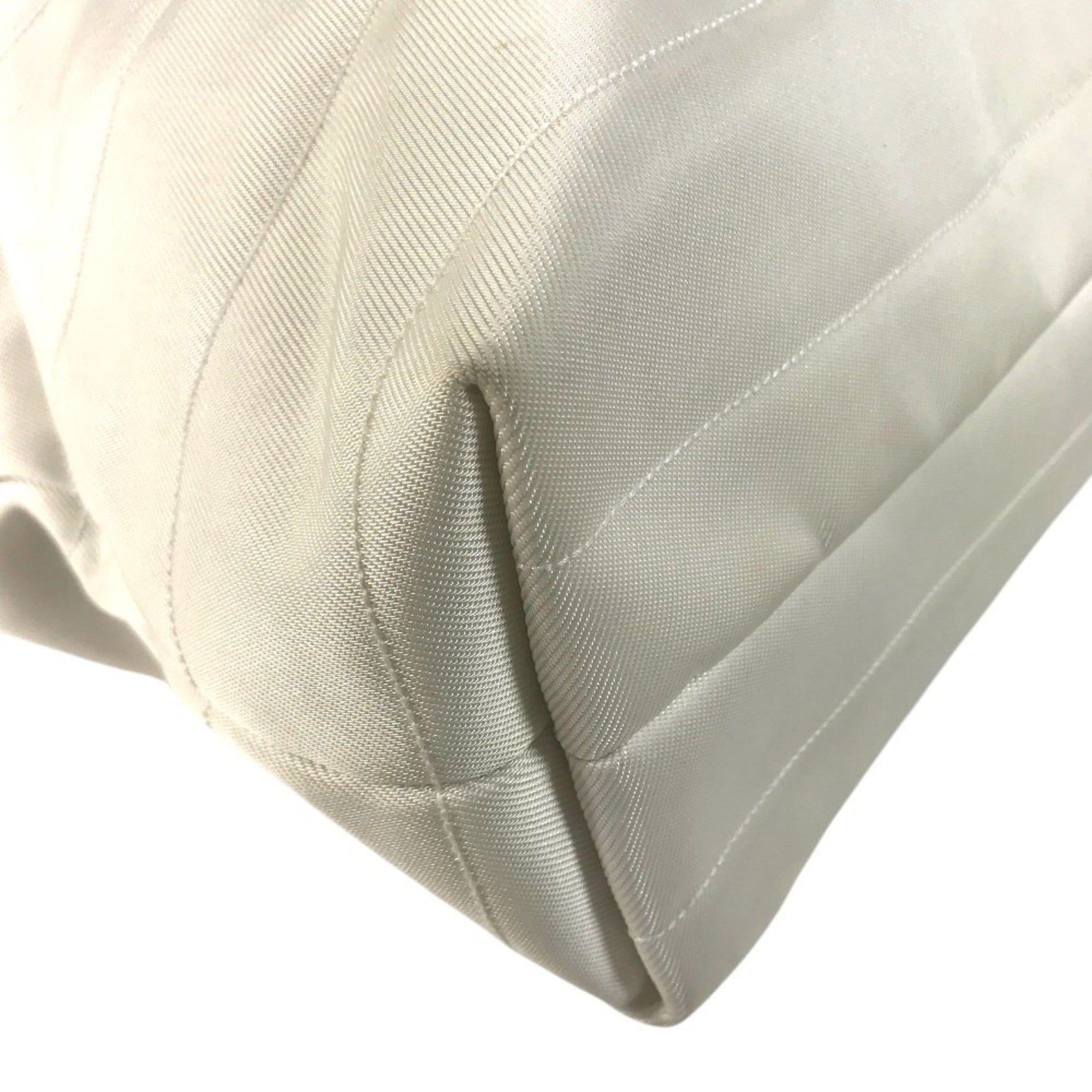 Gucci White Nylon Canvas Leather Boston Bag Shoulder Bag Tote Bag (Pre-Owned)