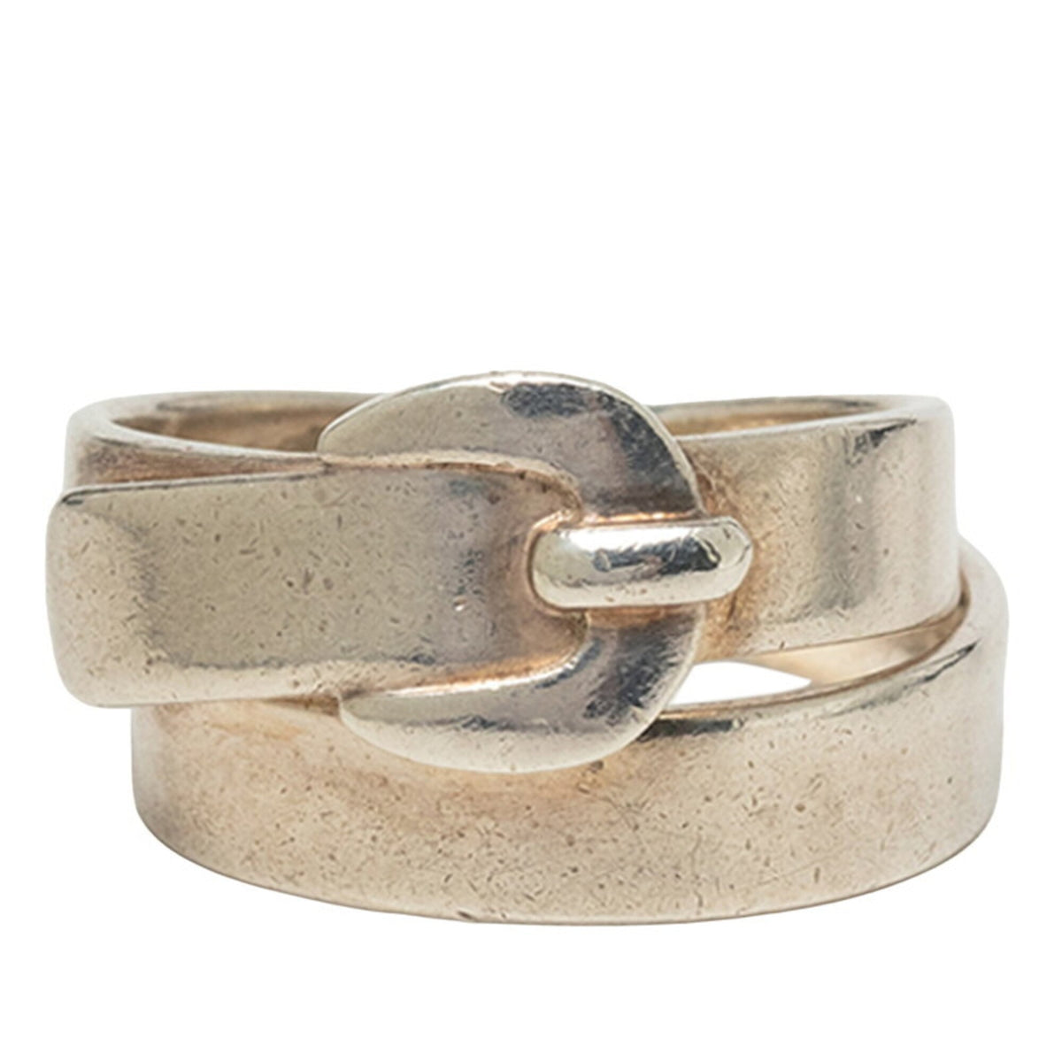 Hermes Silver 925 Band Ring (Pre-Owned)
